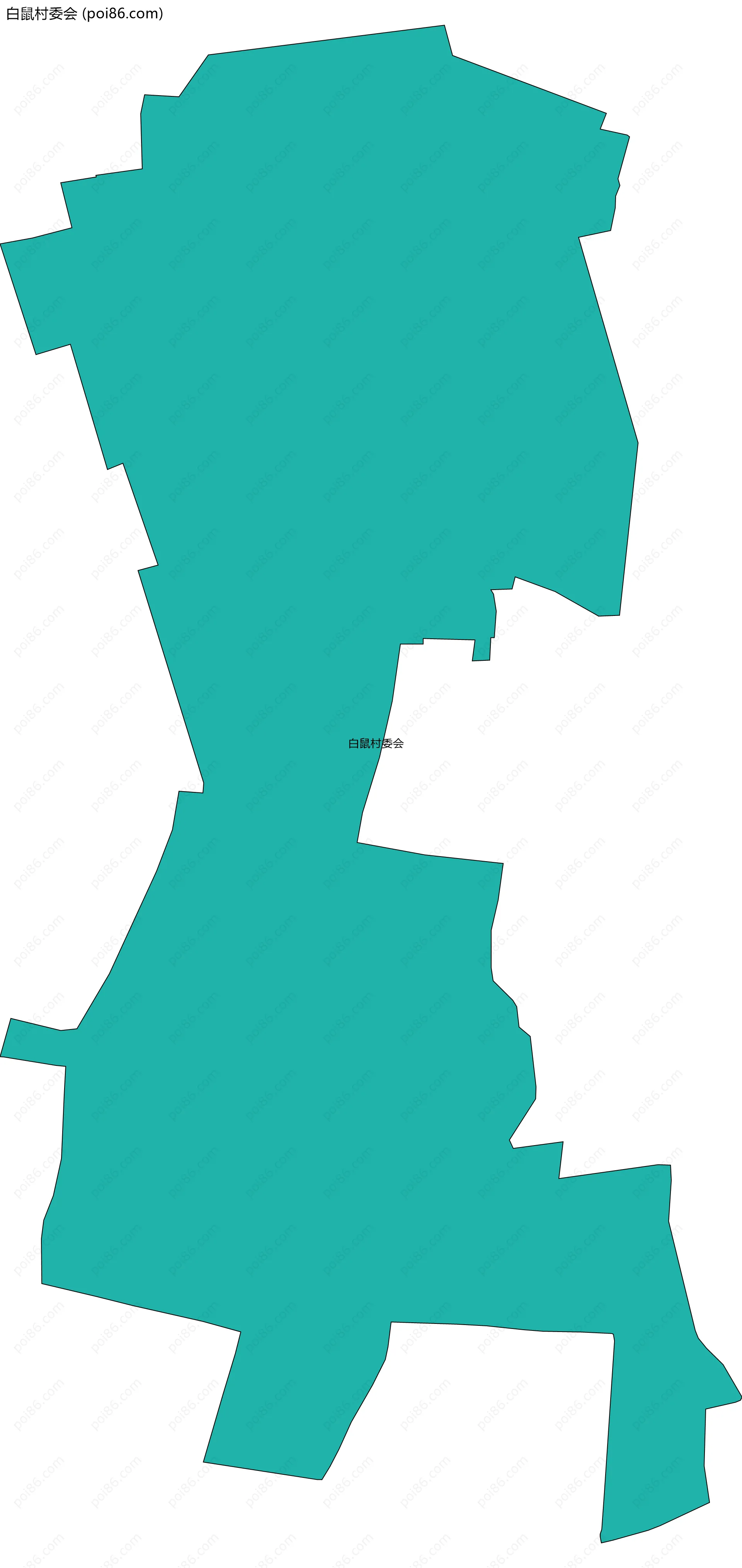 白鼠村委会边界地图