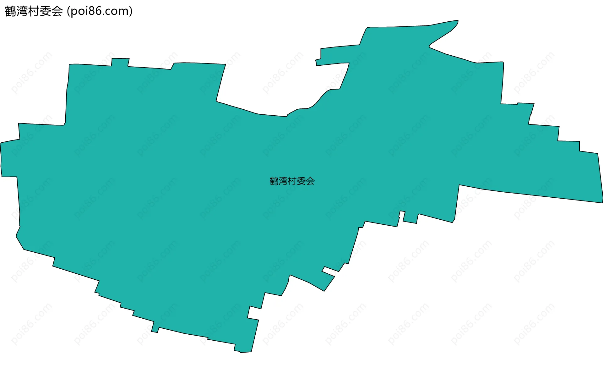 鹤湾村委会边界地图
