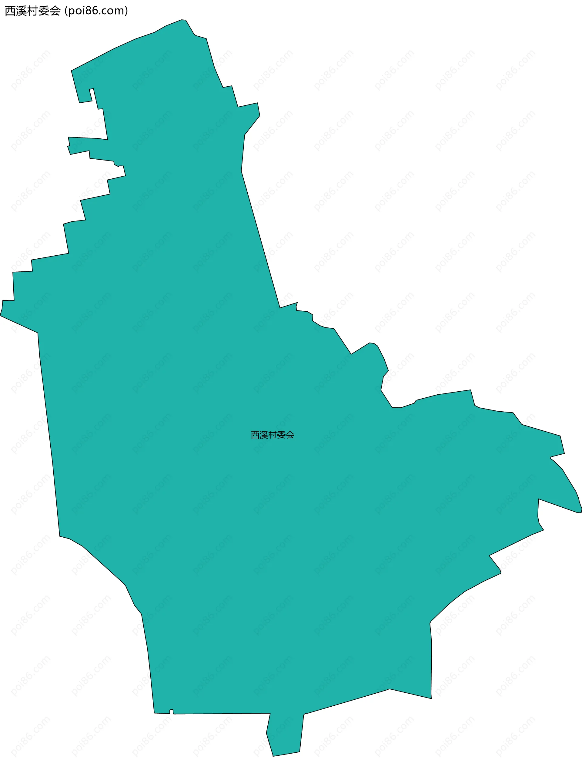 西溪村委会边界地图