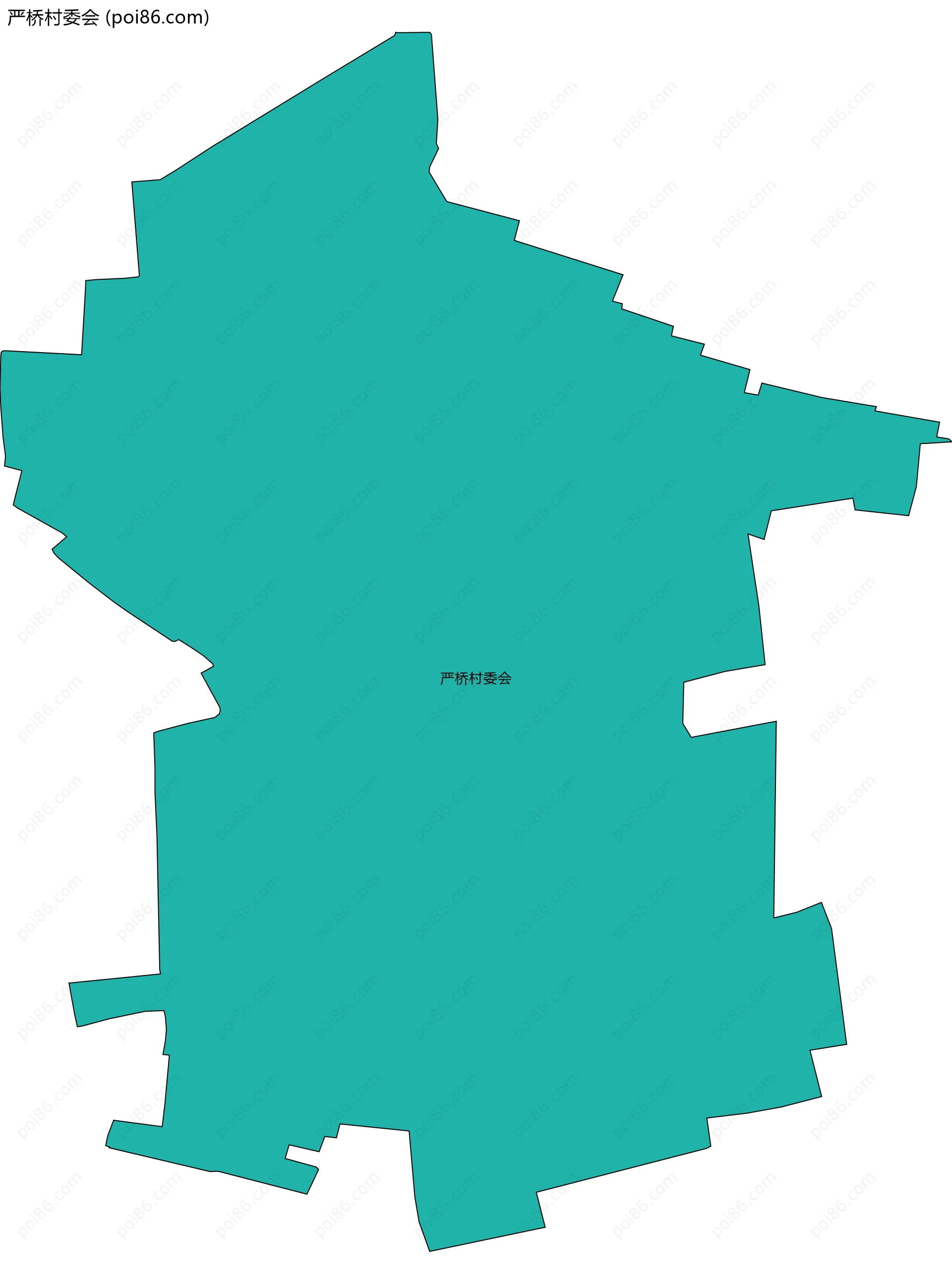 严桥村委会边界地图