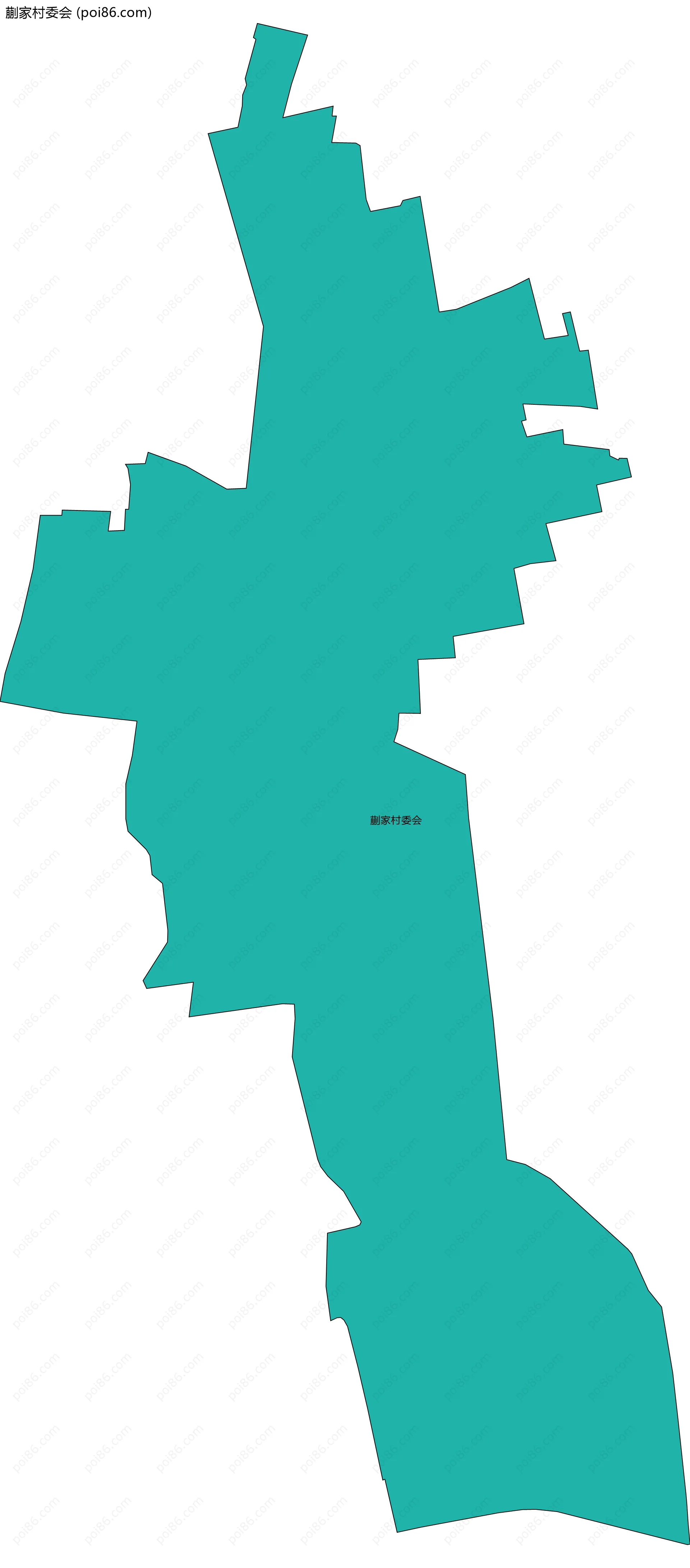 蒯家村委会边界地图