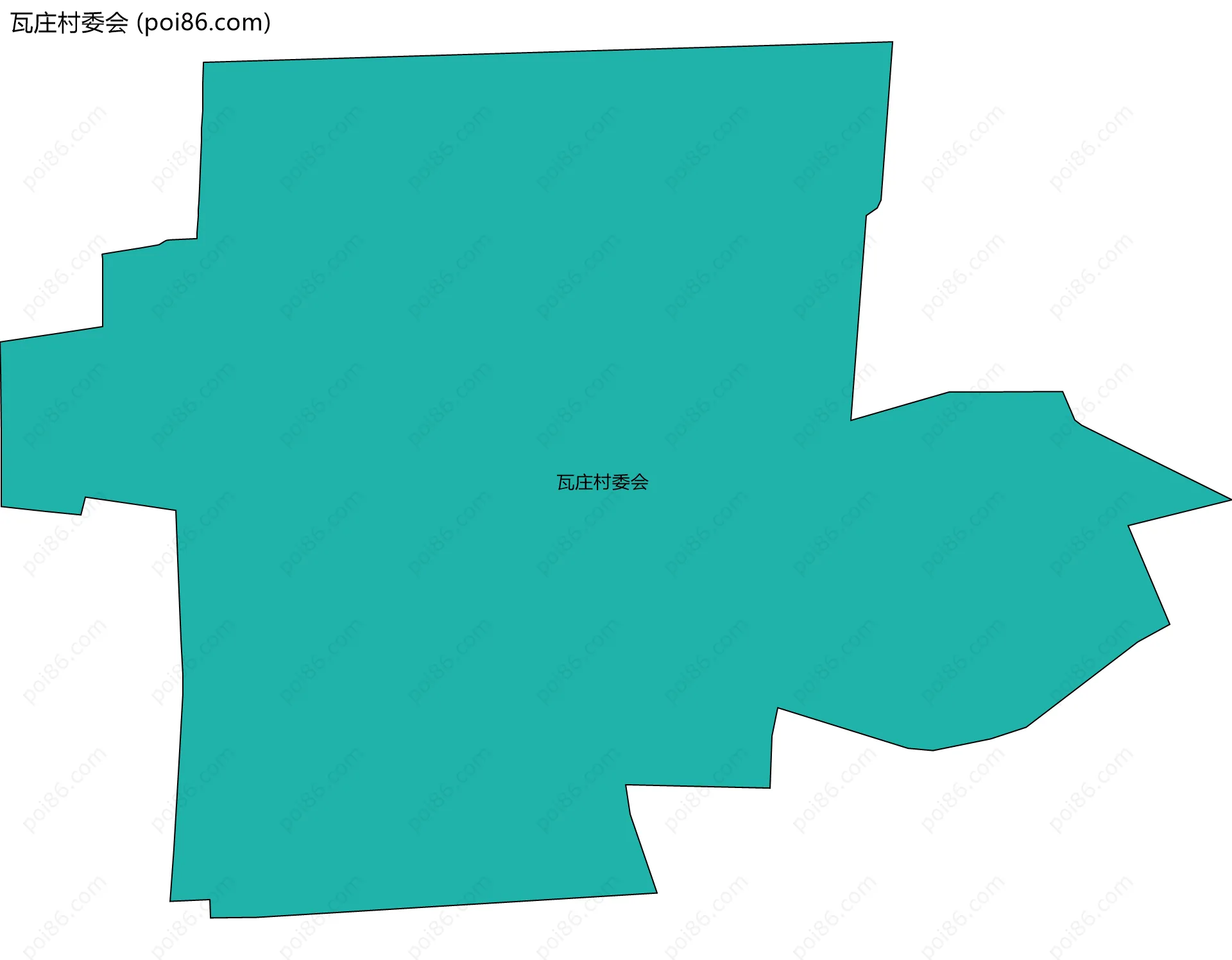 瓦庄村委会边界地图