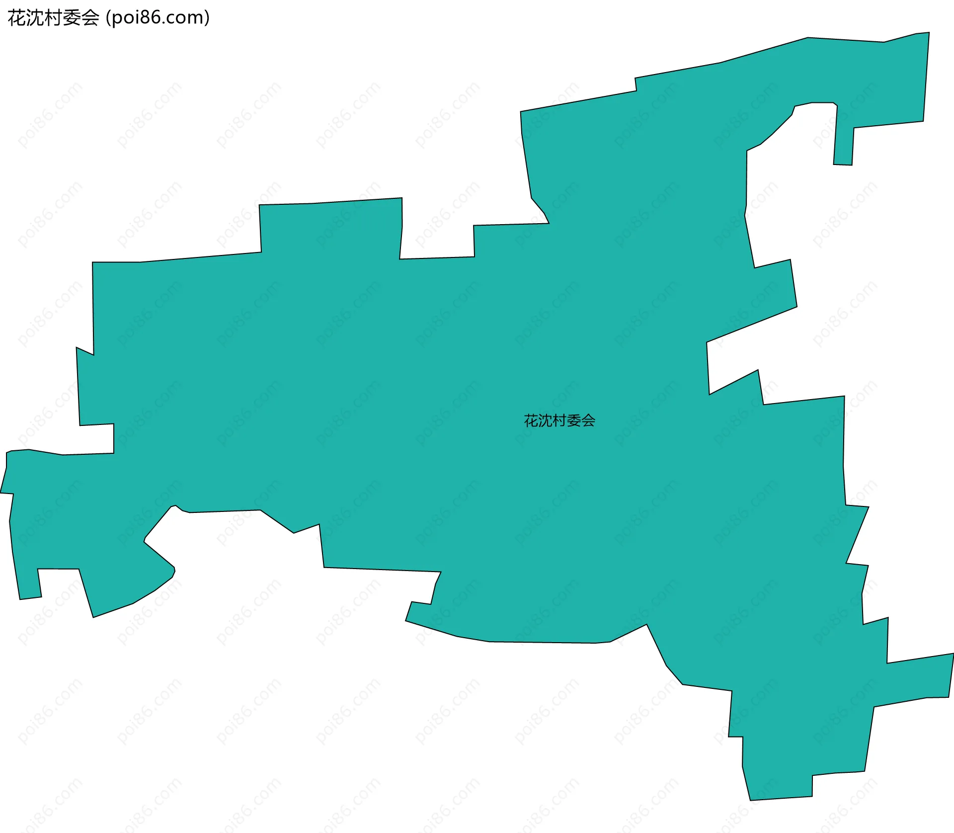 花沈村委会边界地图