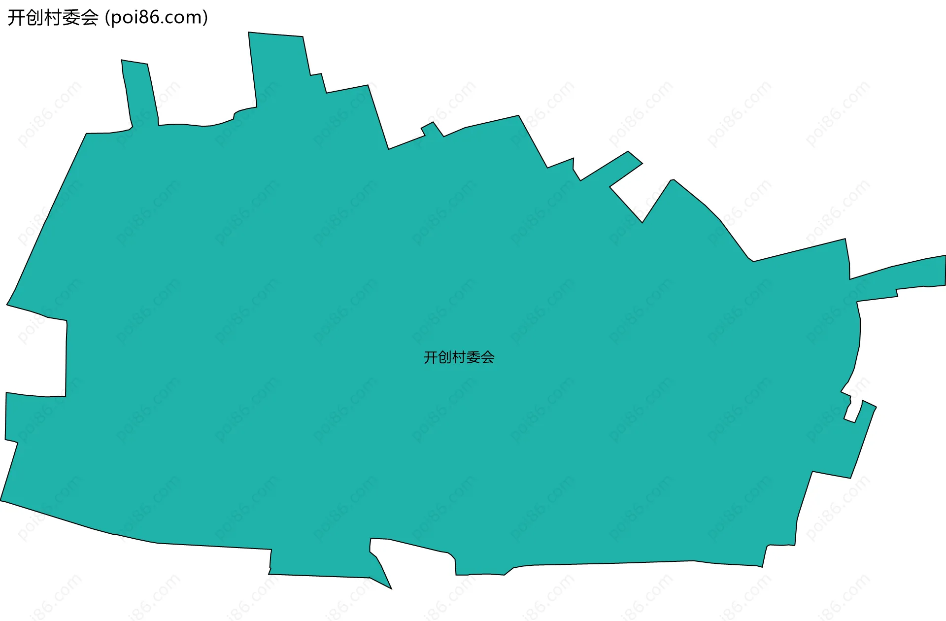 开创村委会边界地图