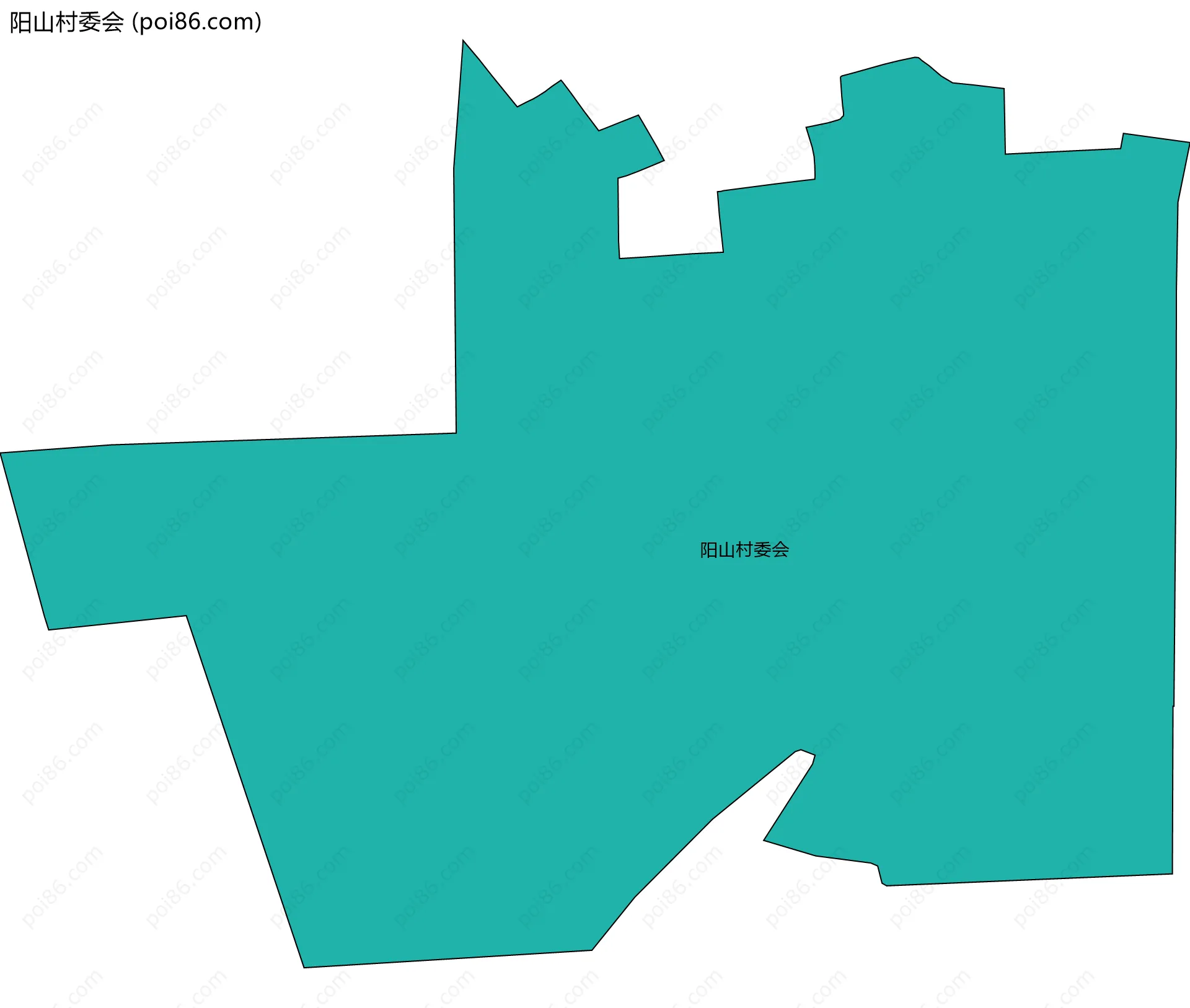 阳山村委会边界地图