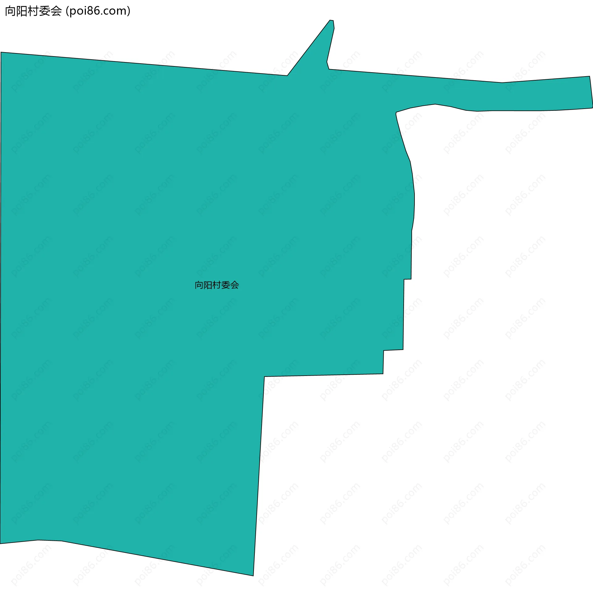 向阳村委会边界地图