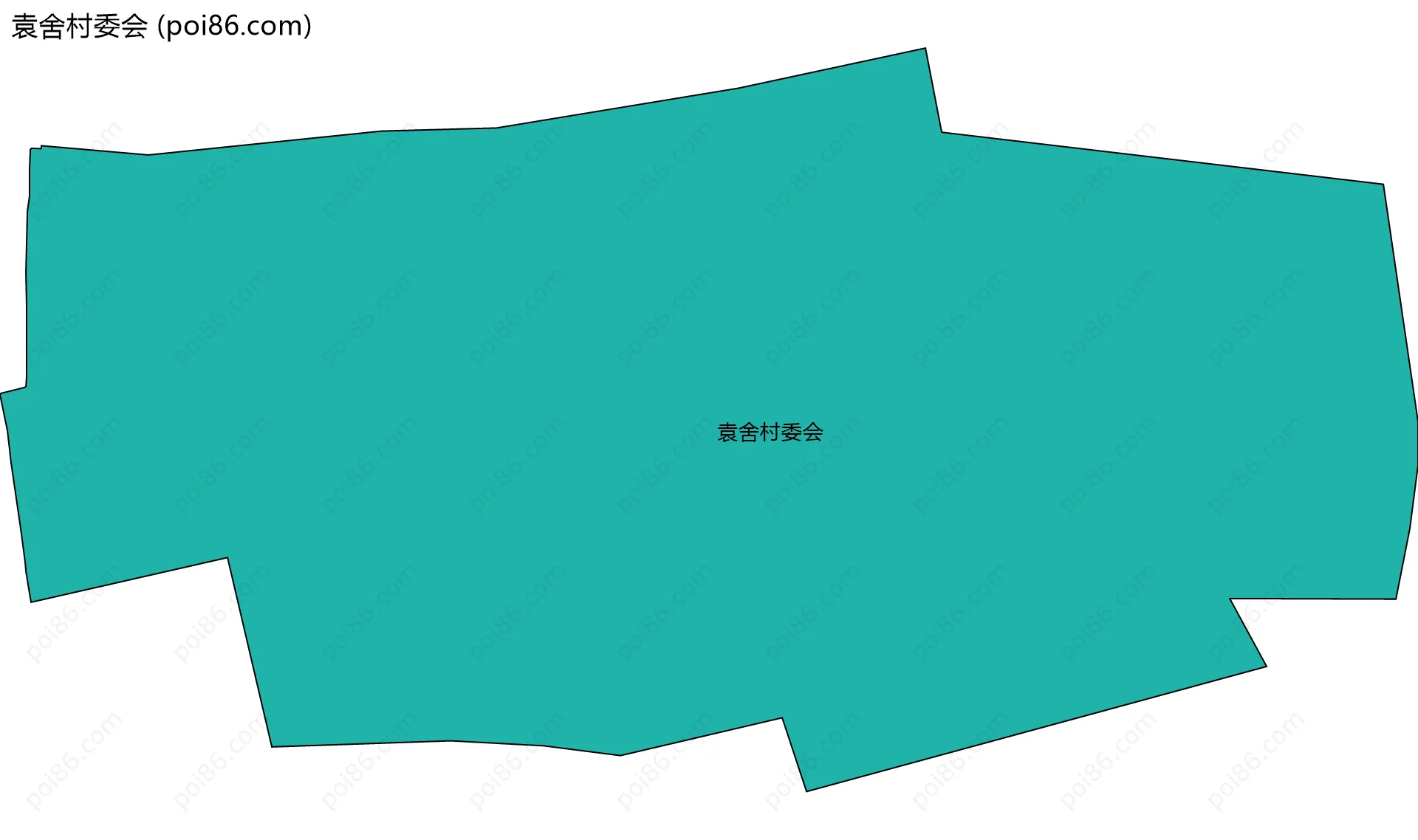 袁舍村委会边界地图