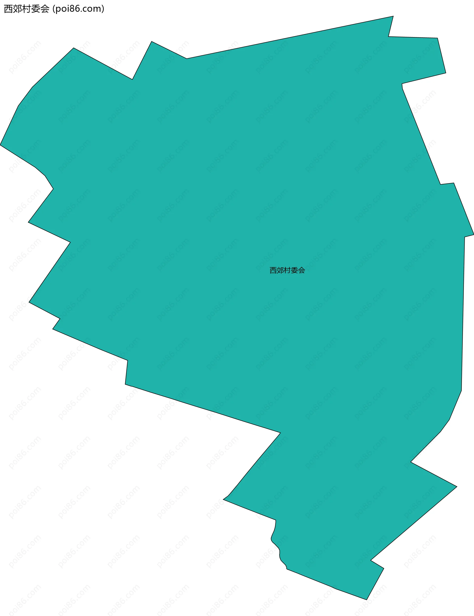 西郊村委会边界地图