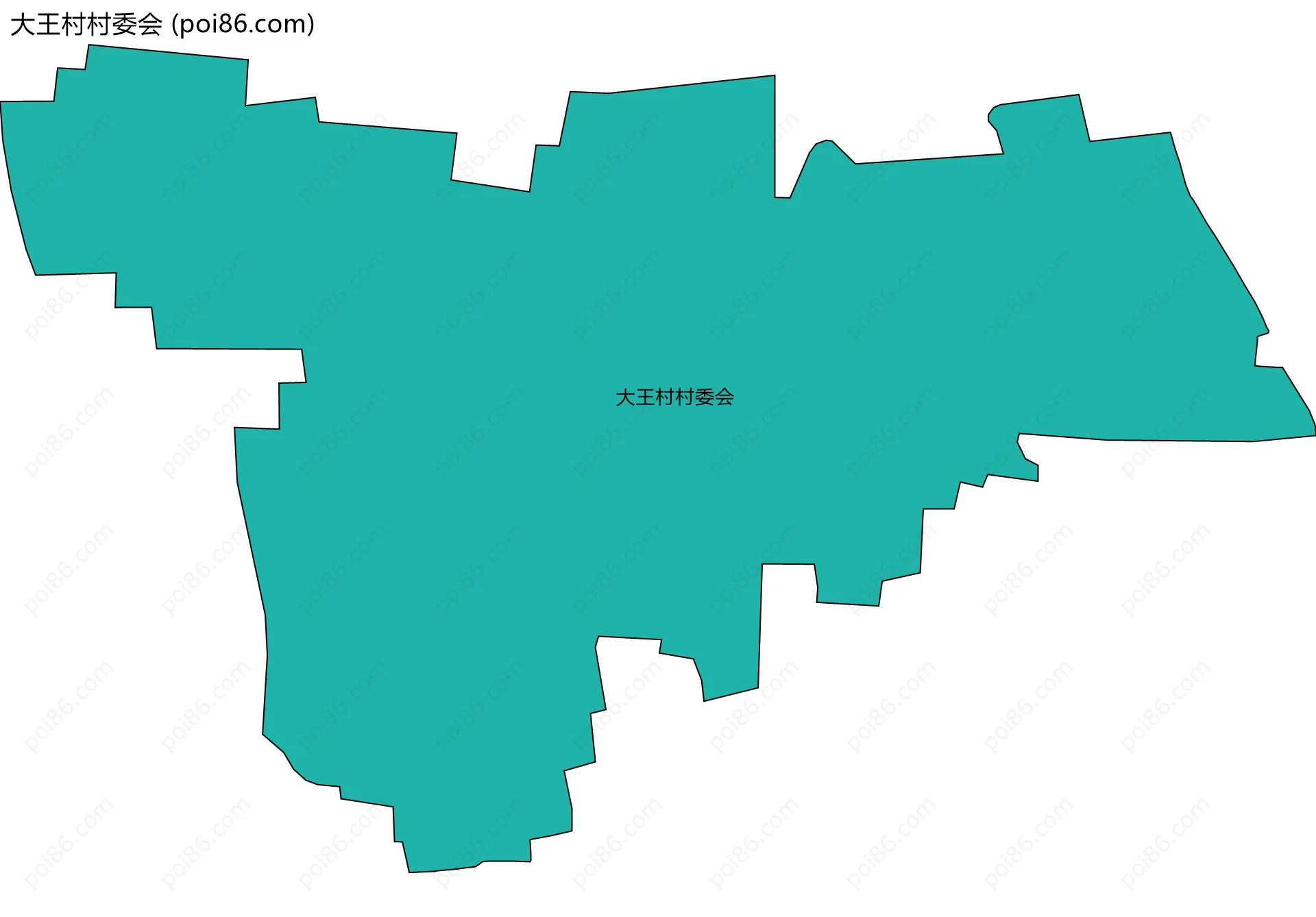 大王村村委会边界地图
