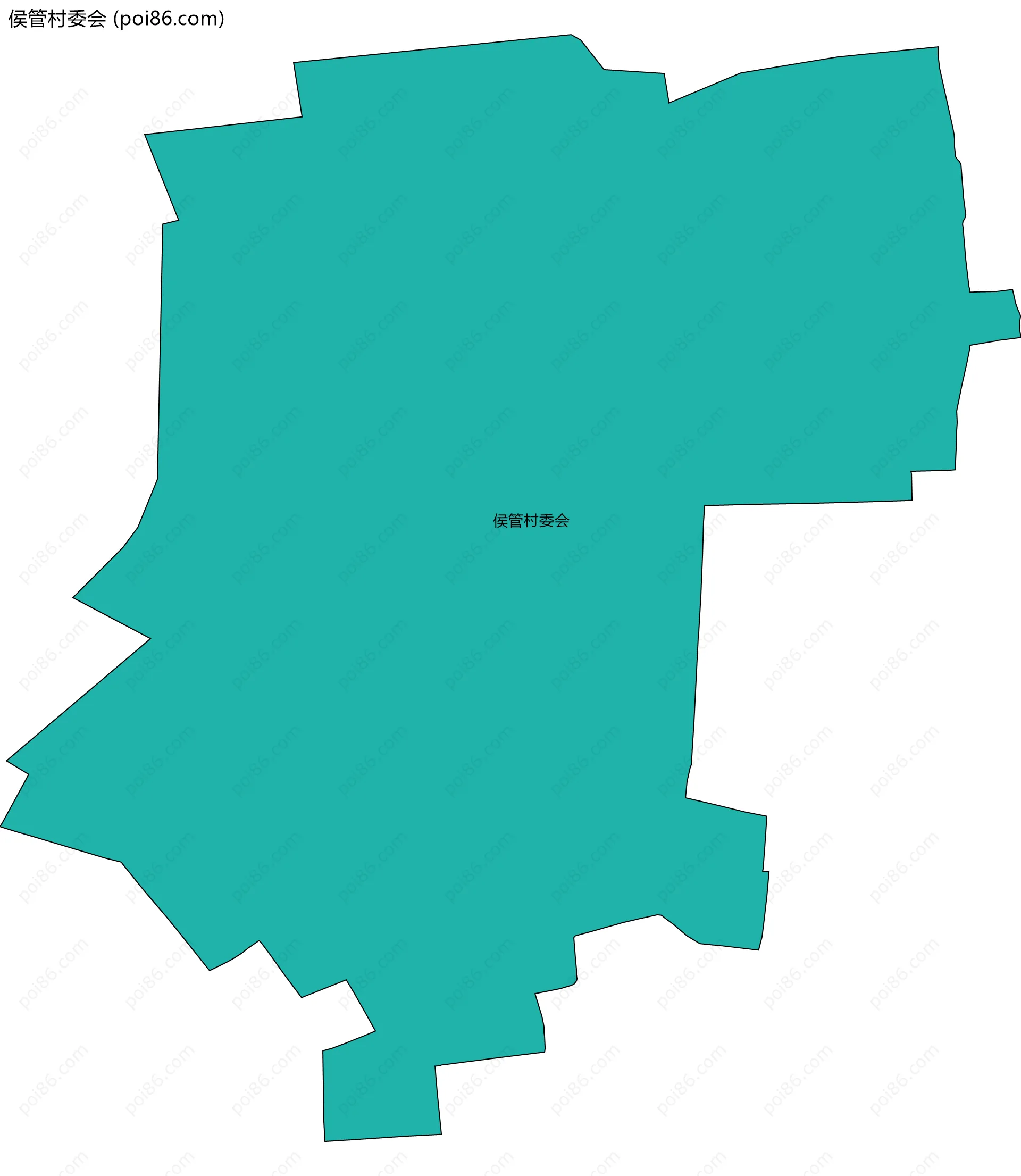 侯管村委会边界地图