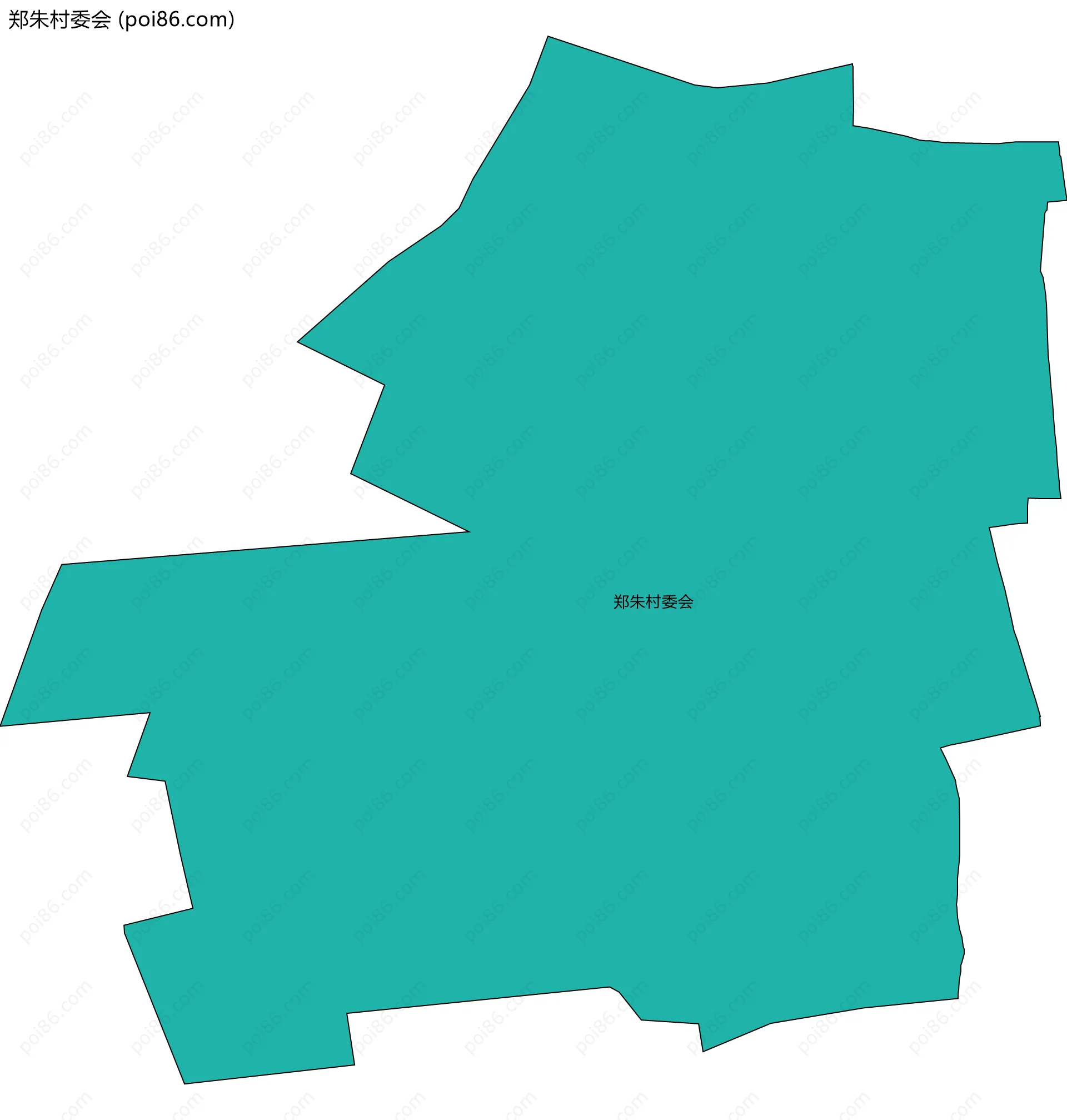 郑朱村委会边界地图