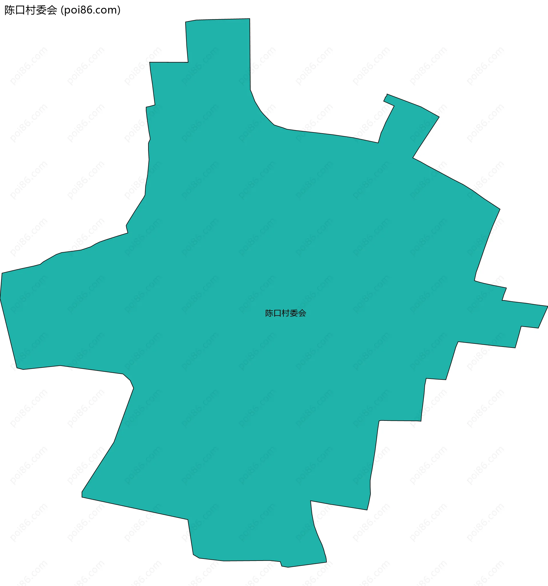 陈口村委会边界地图