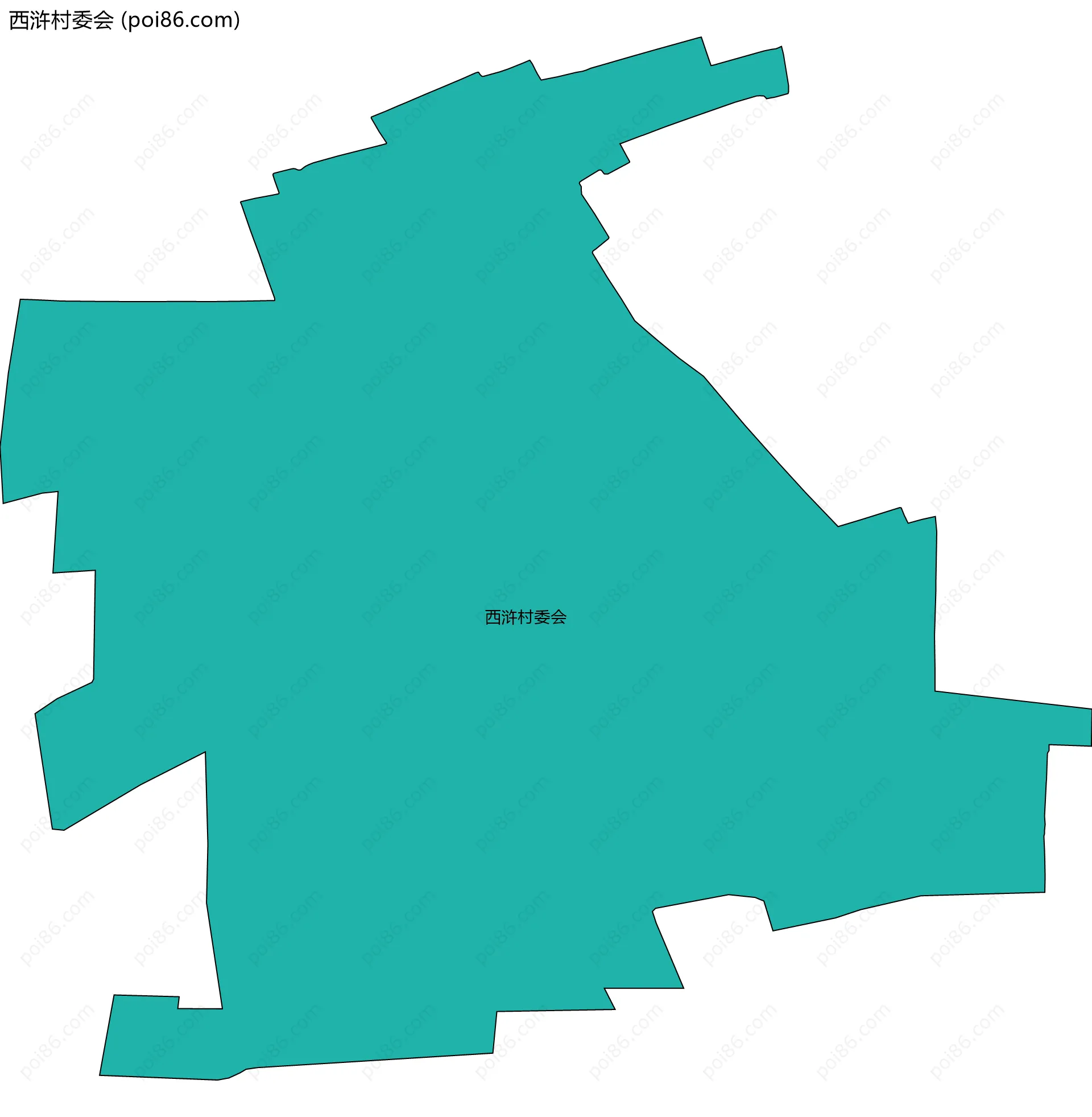 西浒村委会边界地图