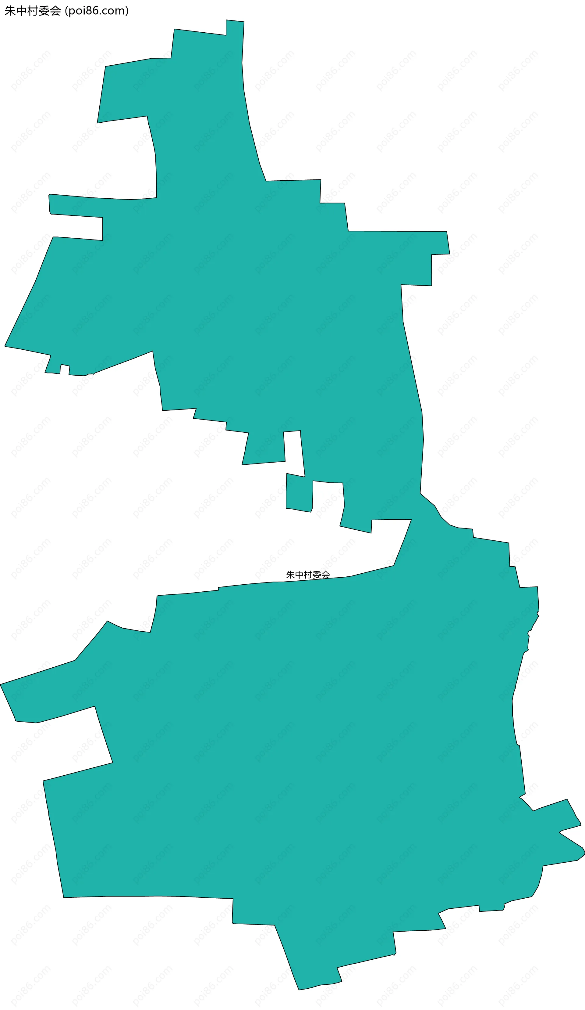 朱中村委会边界地图