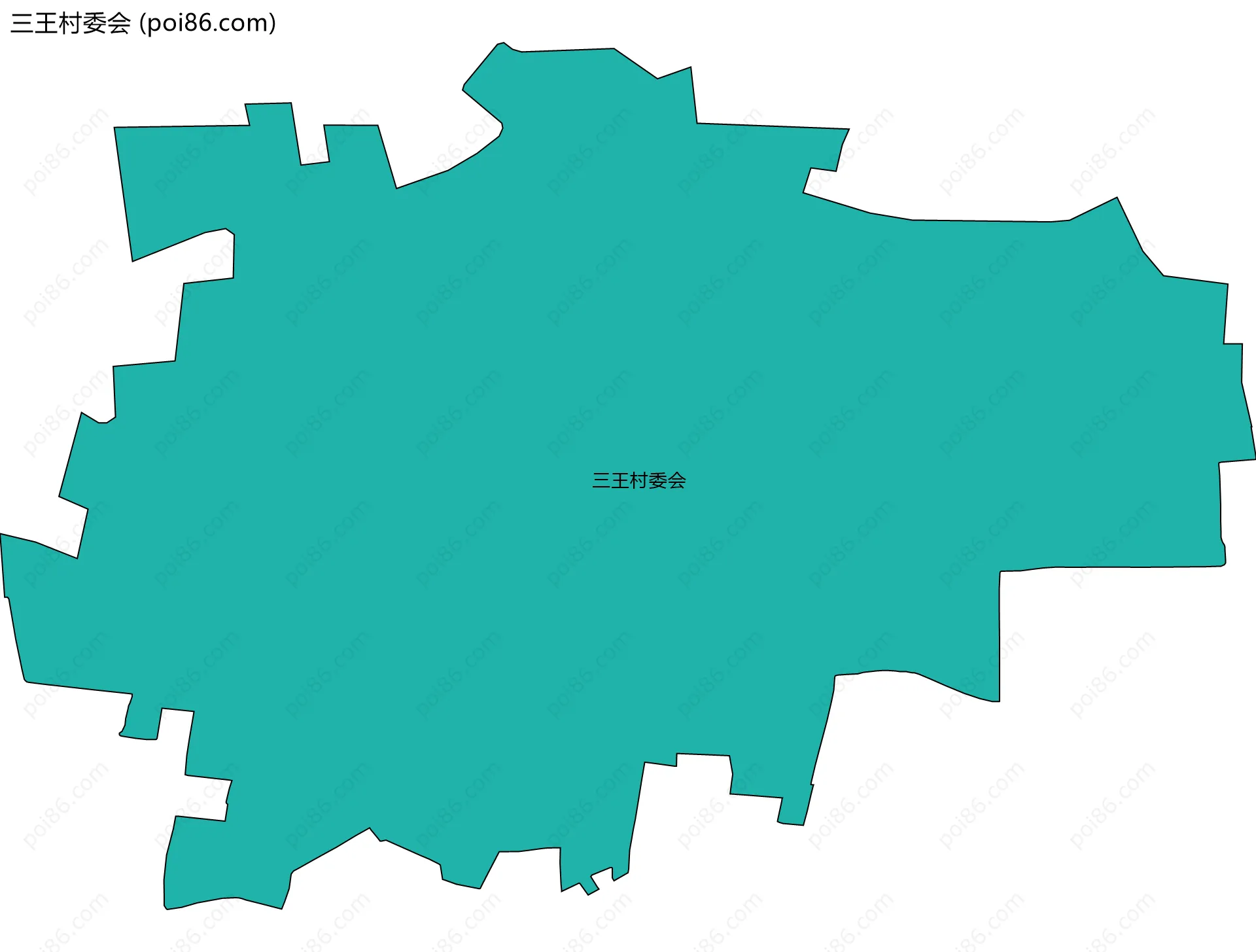 三王村委会边界地图