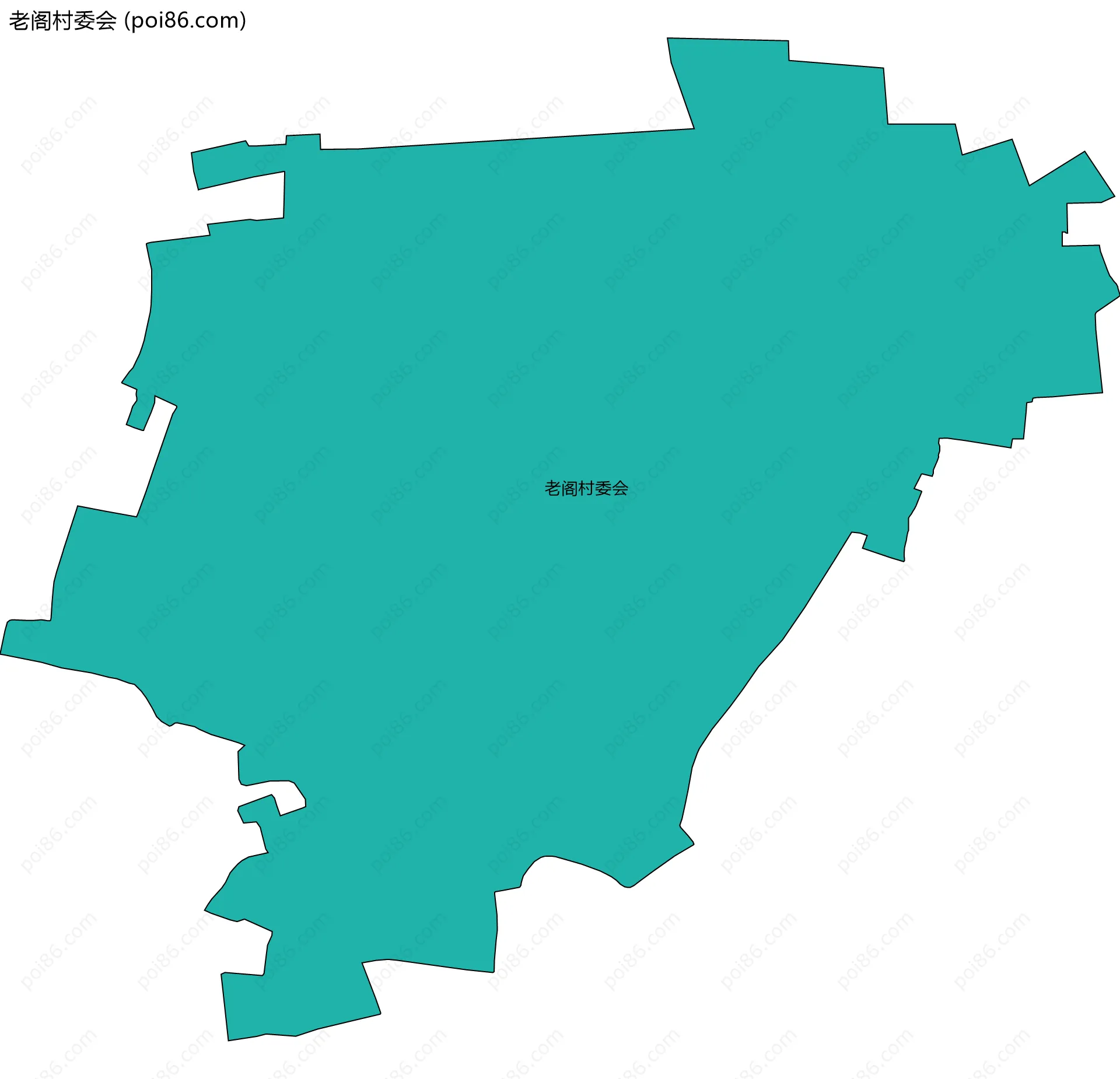 老阁村委会边界地图