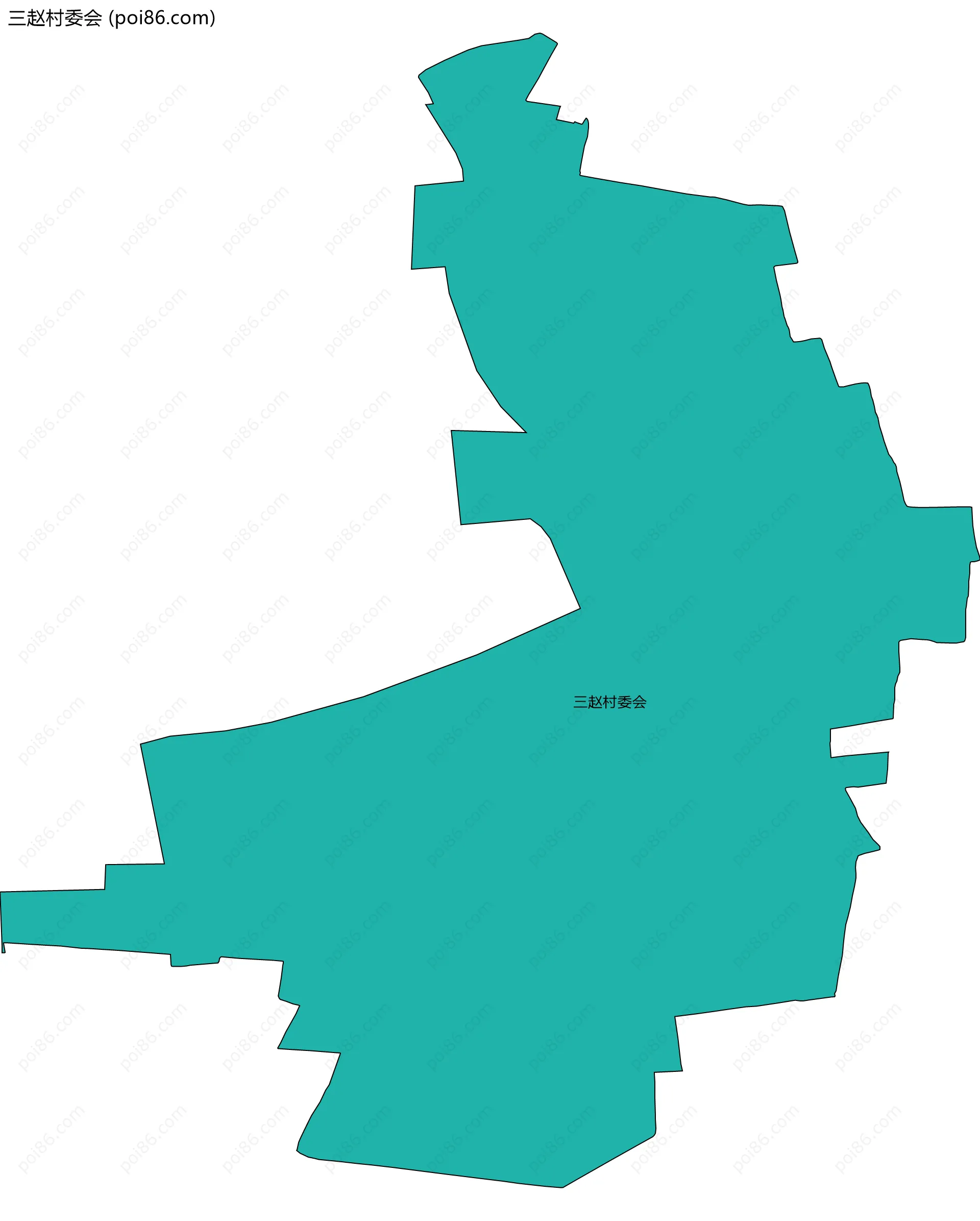 三赵村委会边界地图