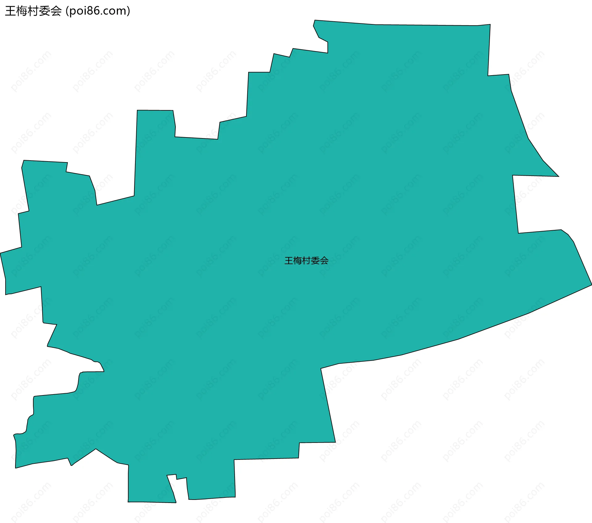 王梅村委会边界地图