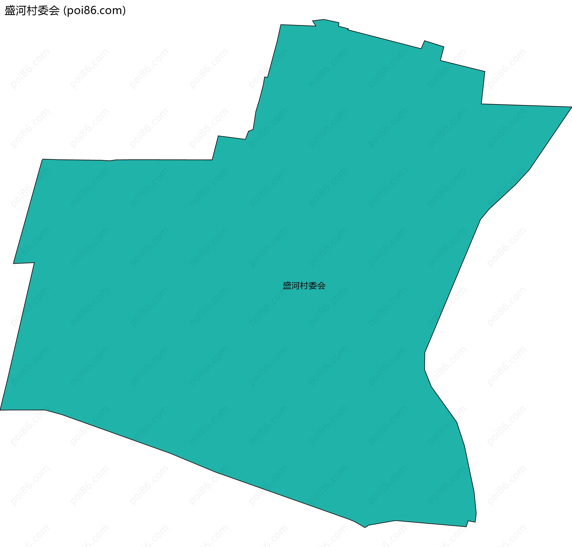 盛河村委会边界地图