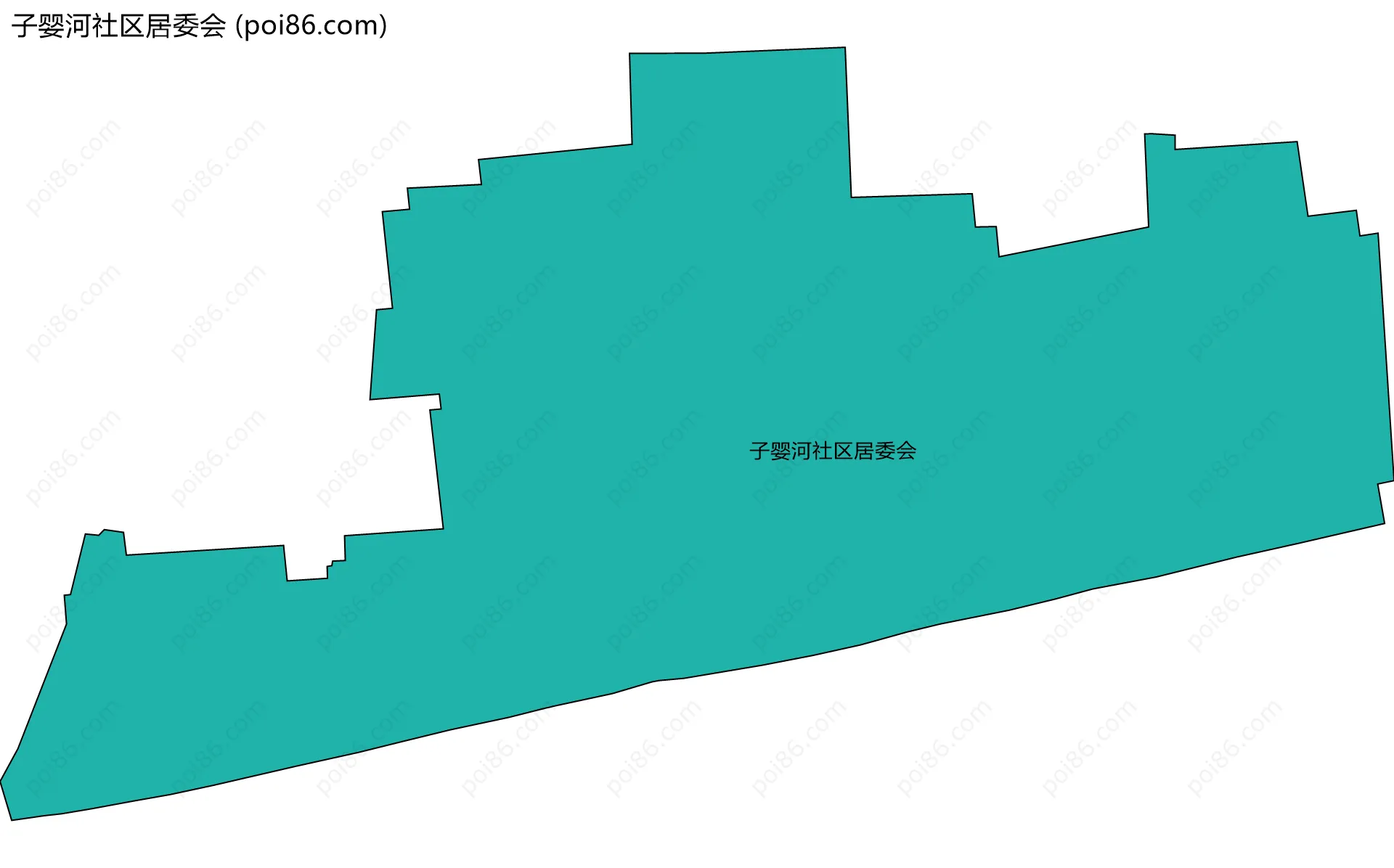 子婴河社区居委会边界地图