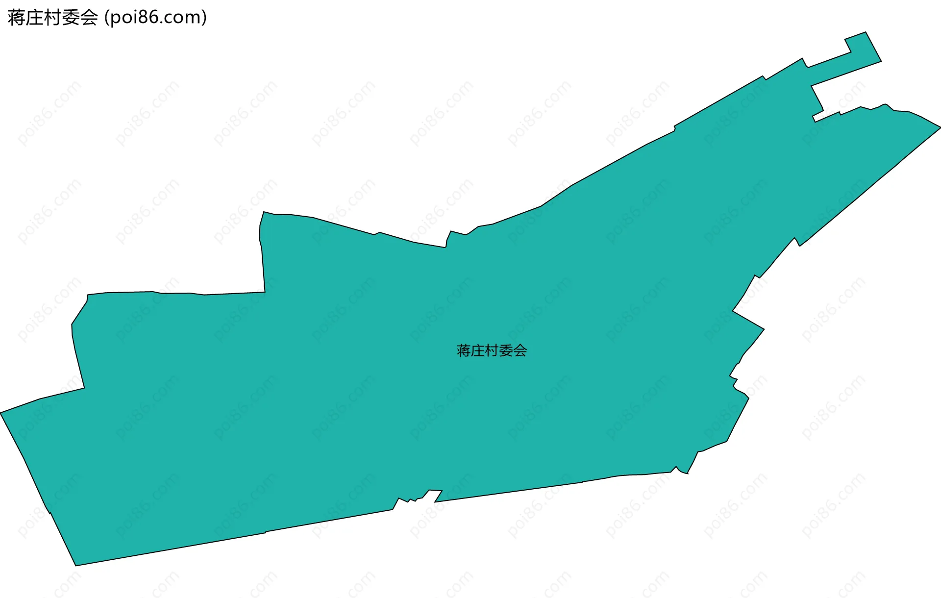 蒋庄村委会边界地图
