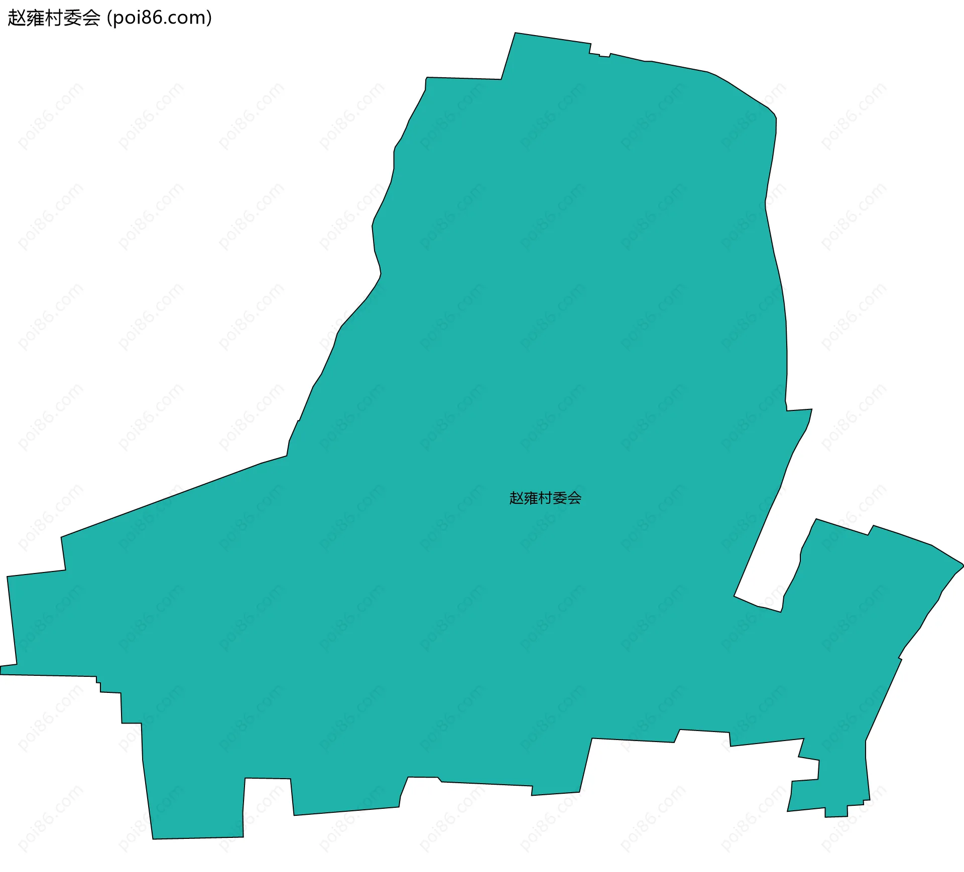 赵雍村委会边界地图