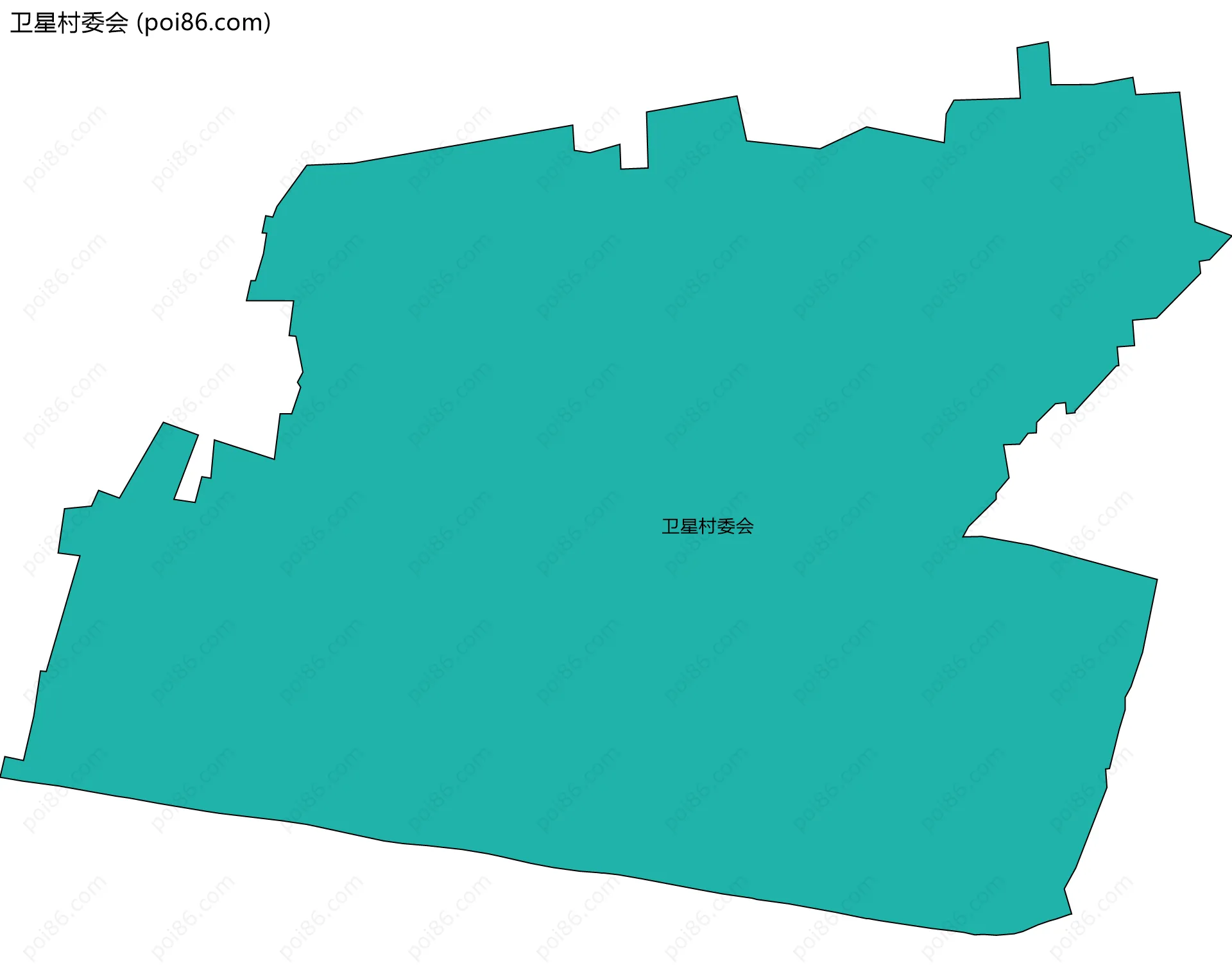 卫星村委会边界地图