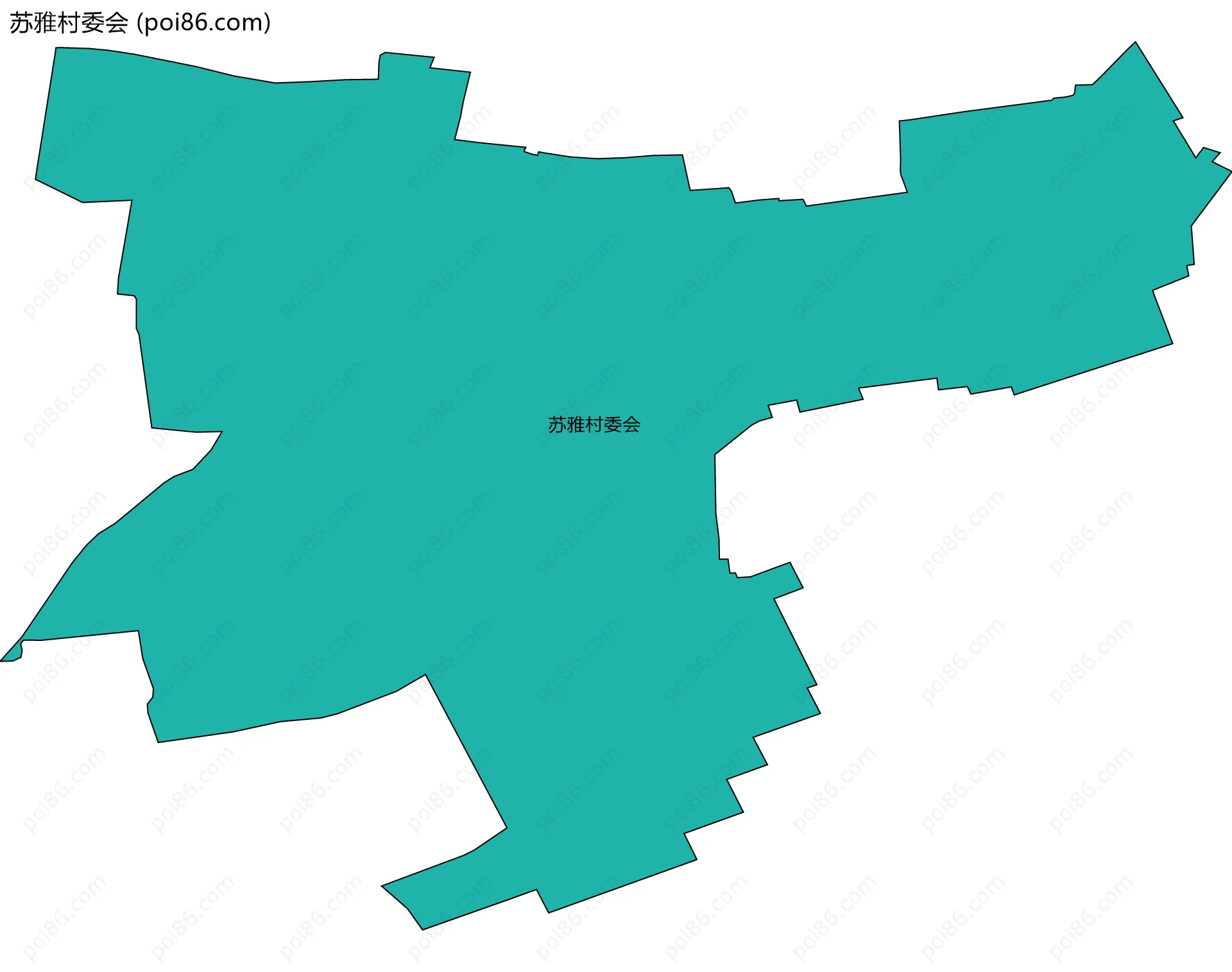 苏雅村委会边界地图