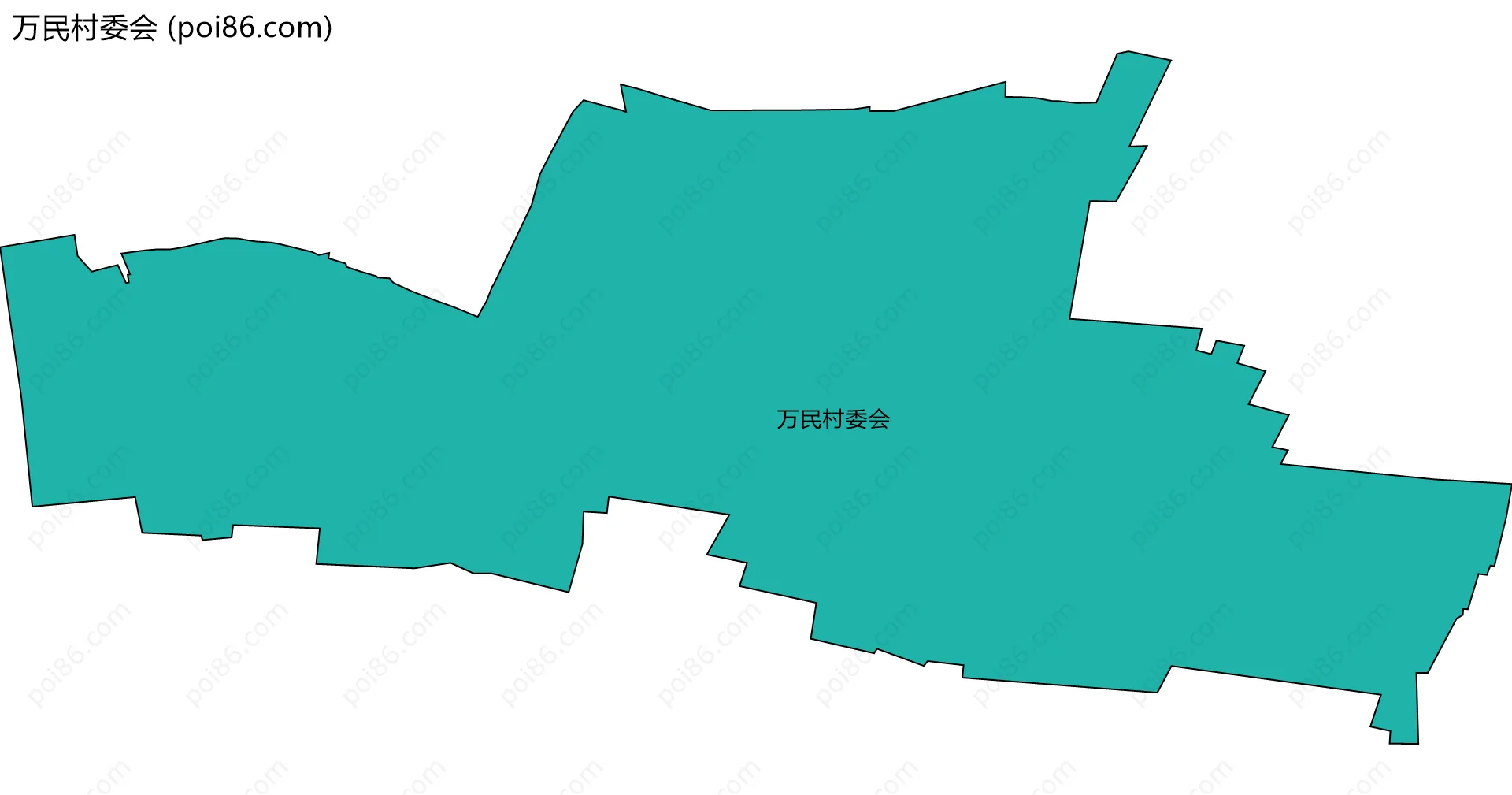 万民村委会边界地图