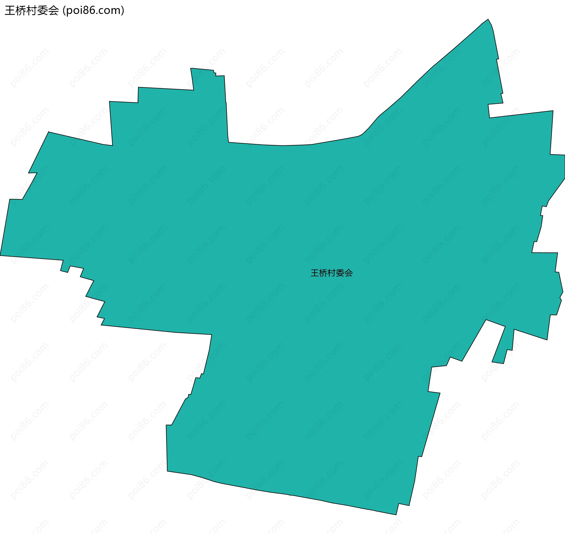 王桥村委会边界地图