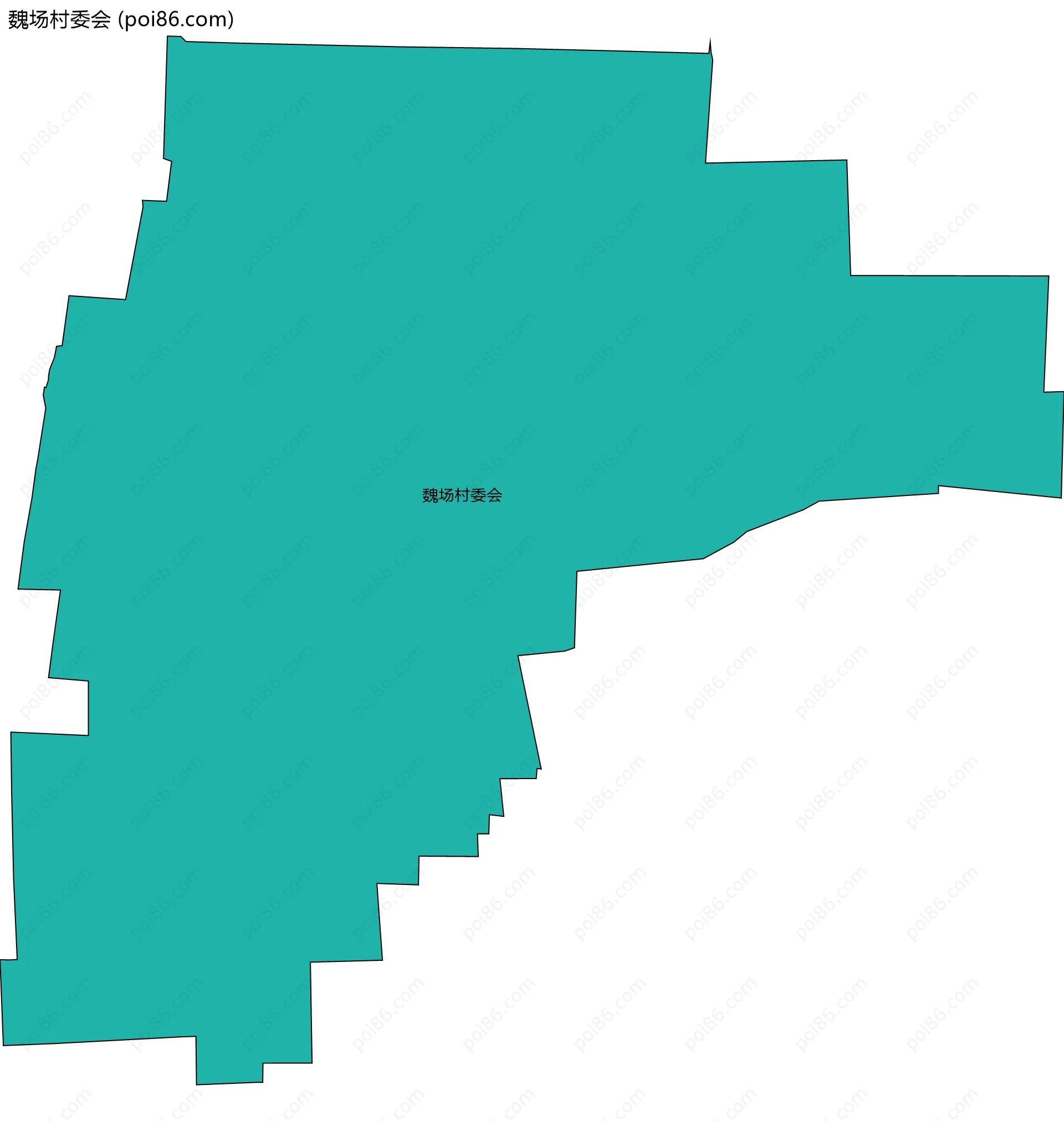 魏场村委会边界地图