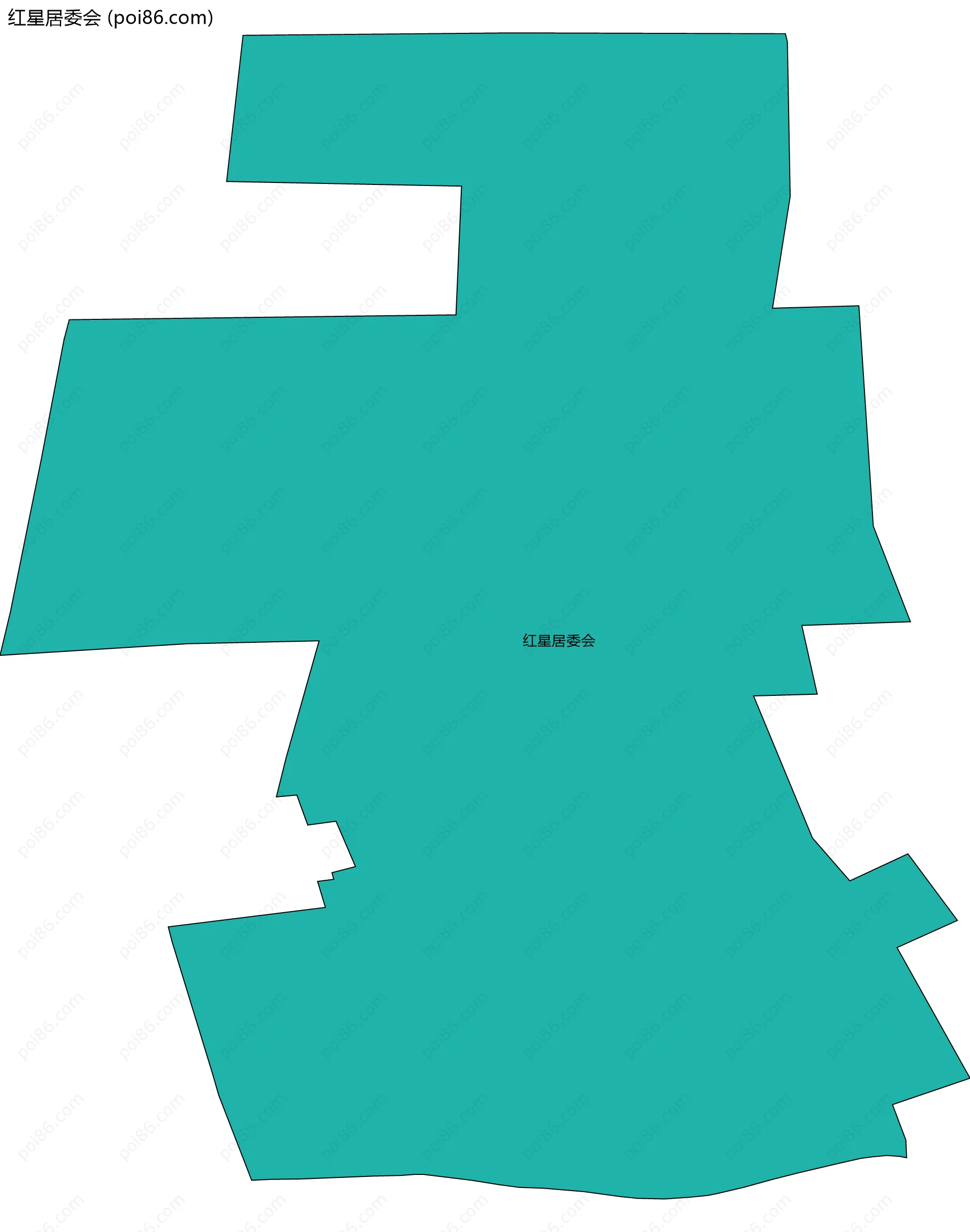 红星居委会边界地图