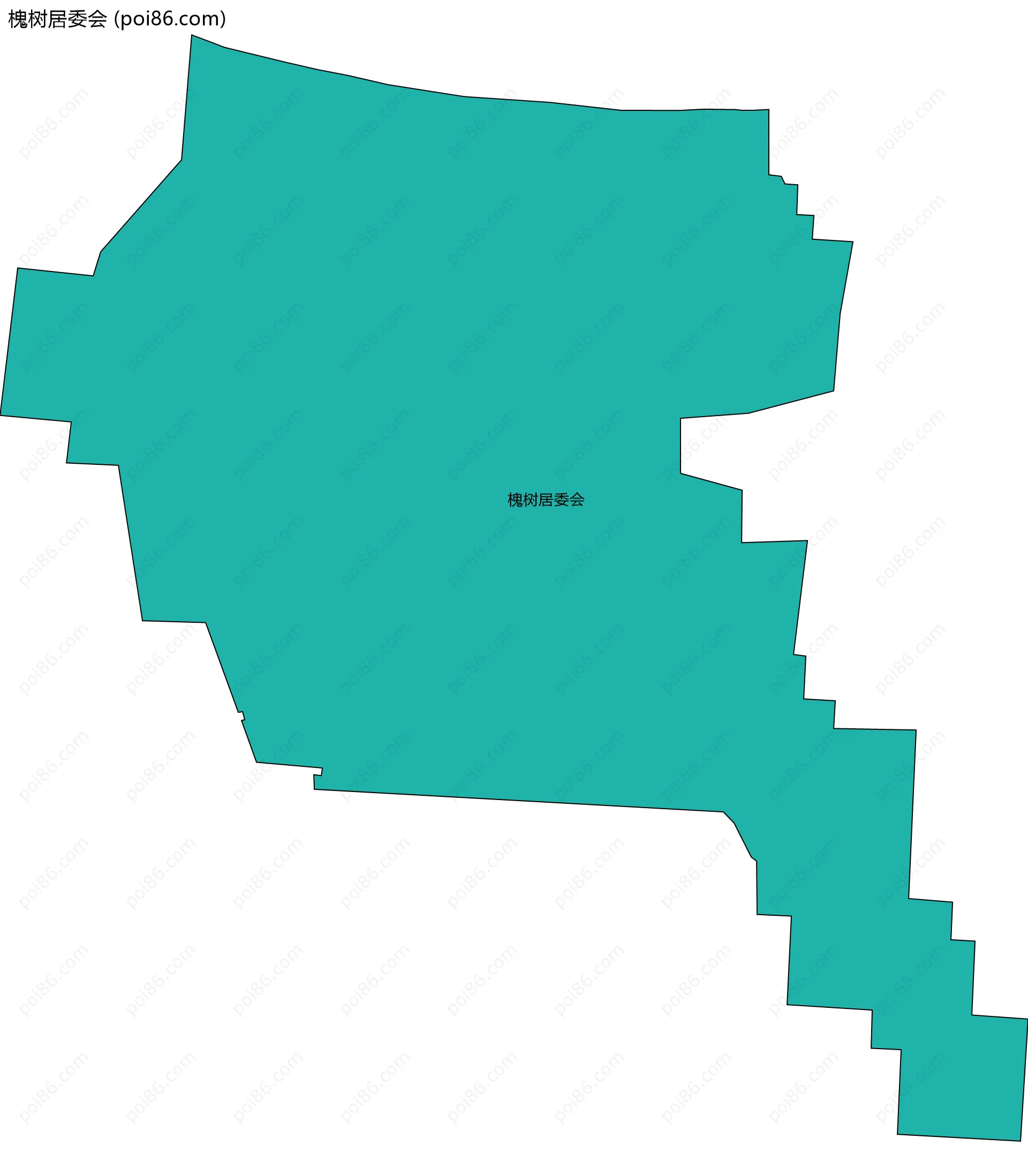 槐树居委会边界地图