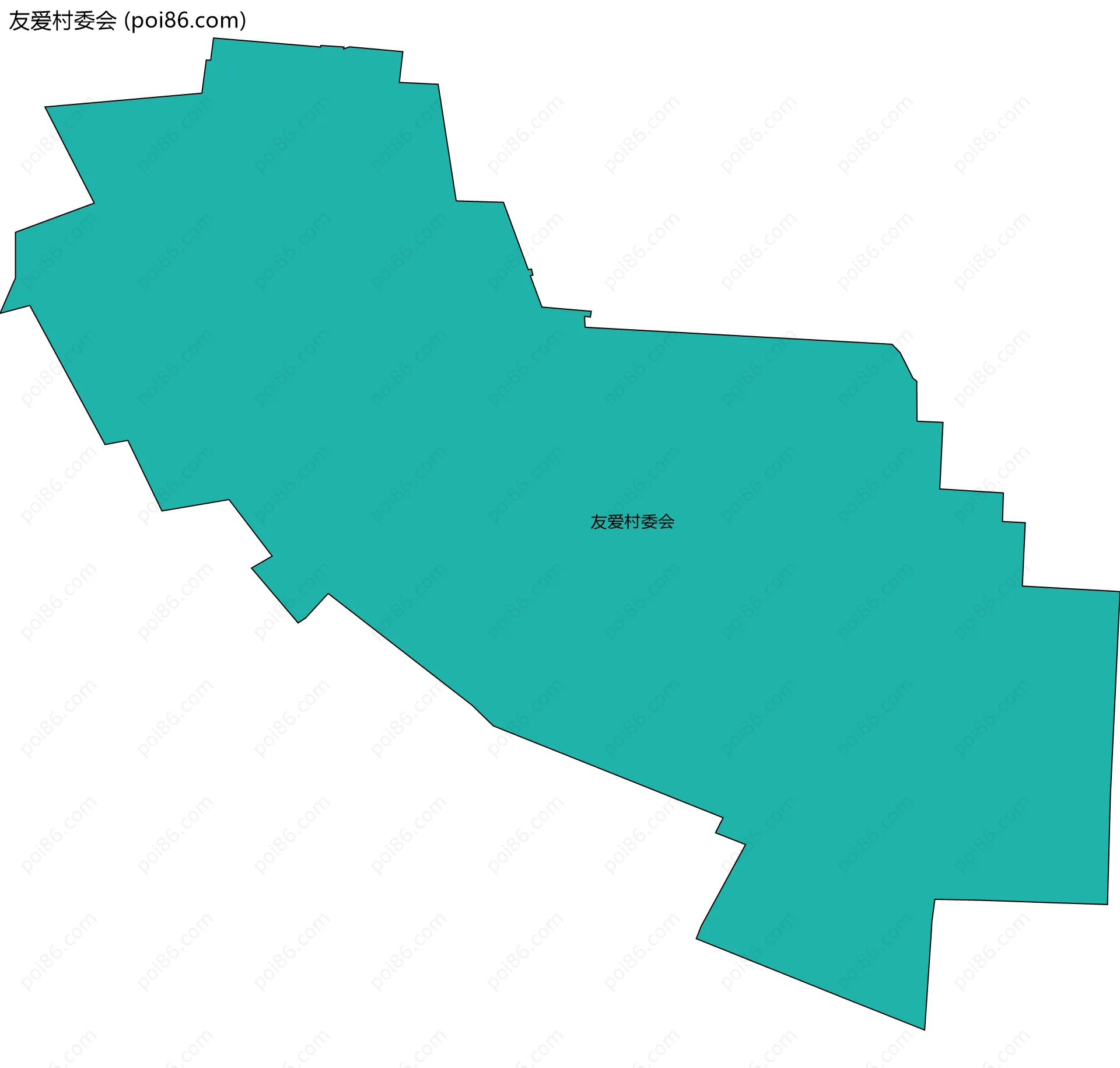 友爱村委会边界地图