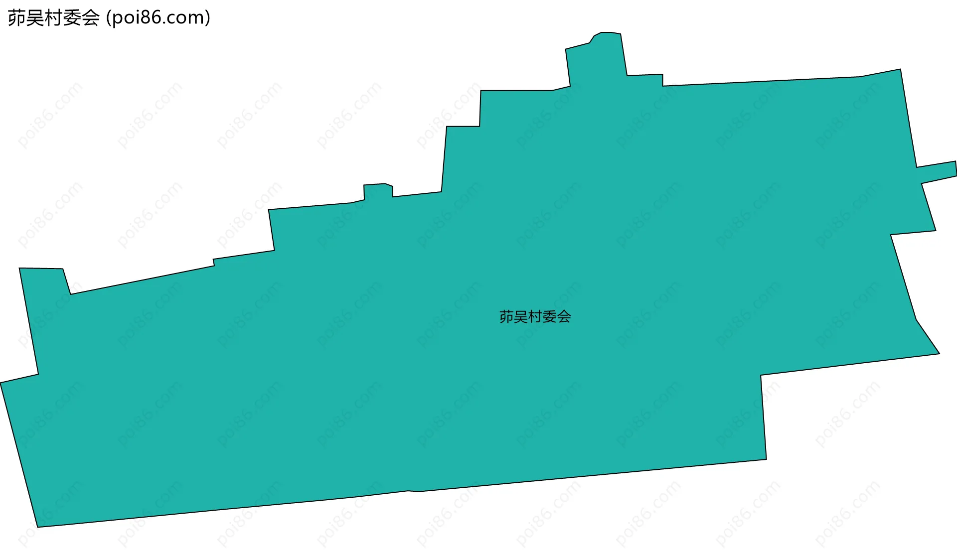 茆吴村委会边界地图