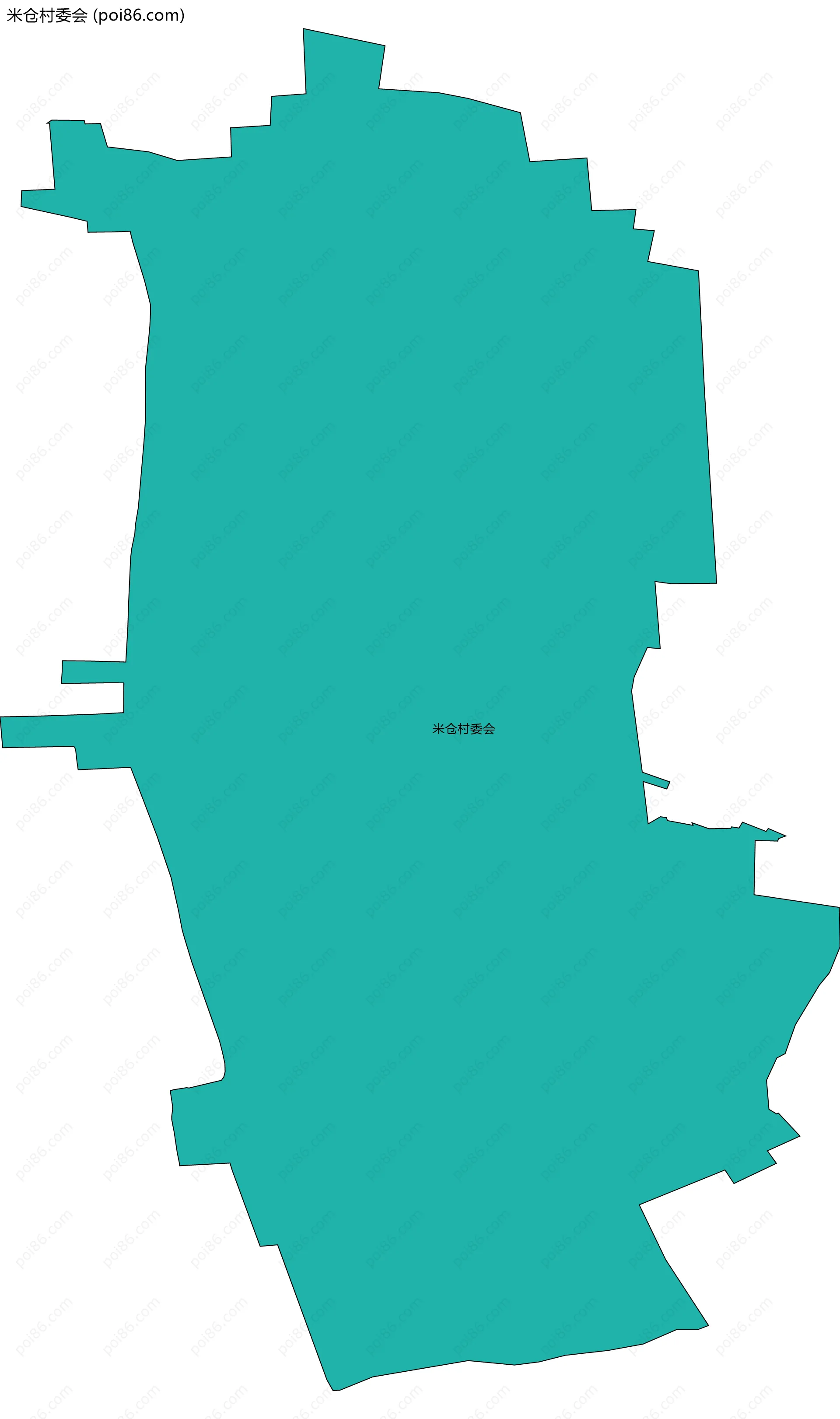 米仓村委会边界地图