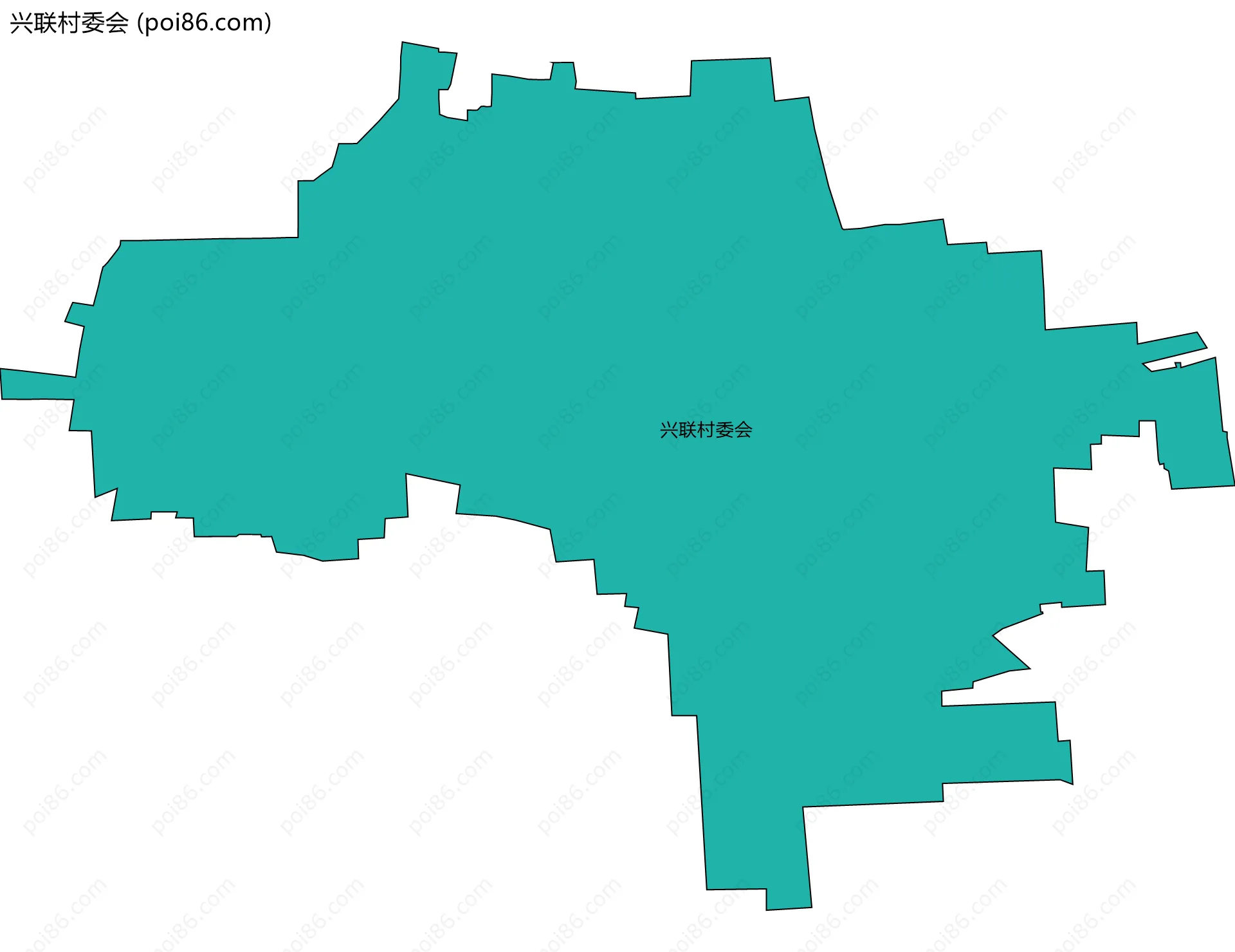 兴联村委会边界地图