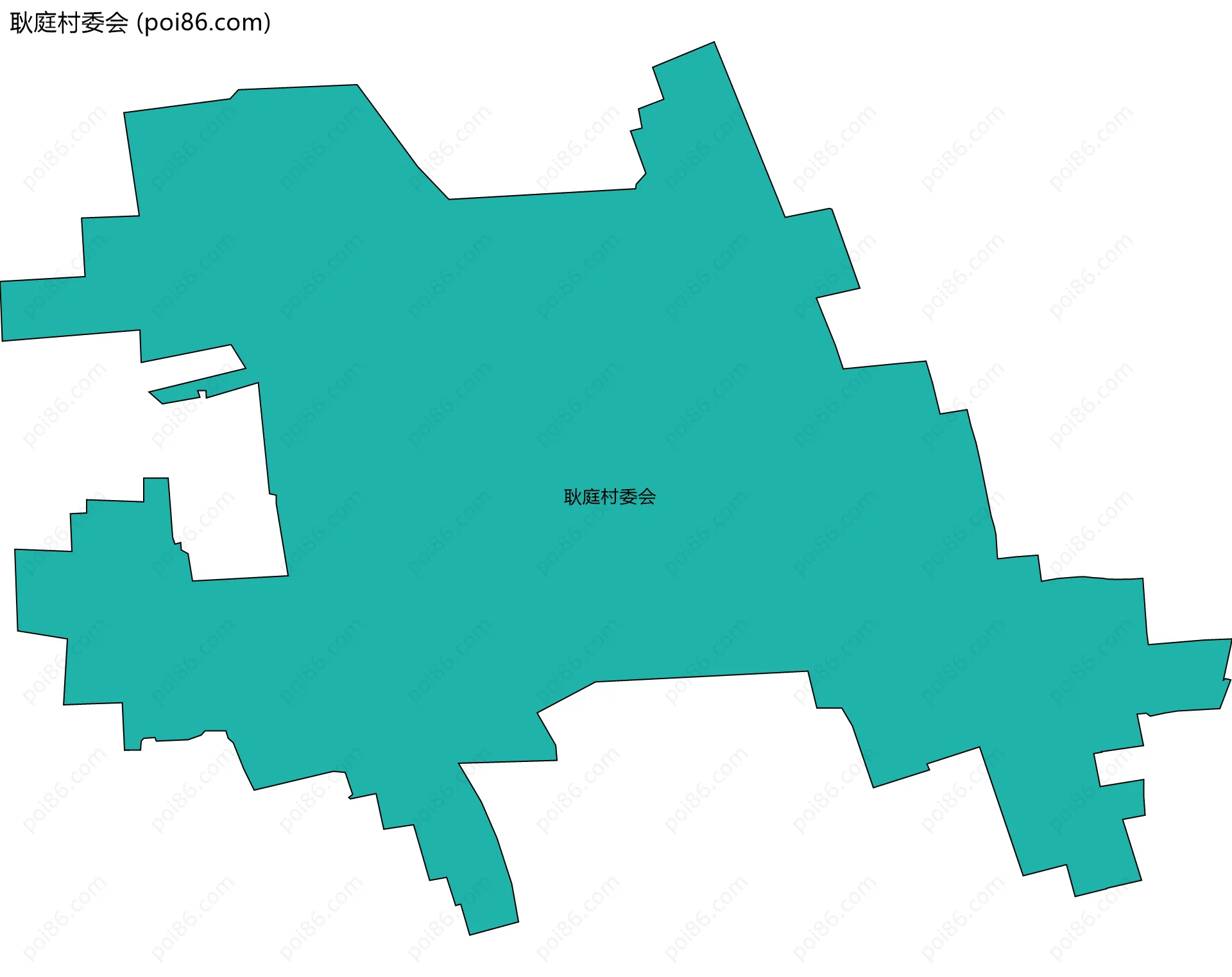耿庭村委会边界地图