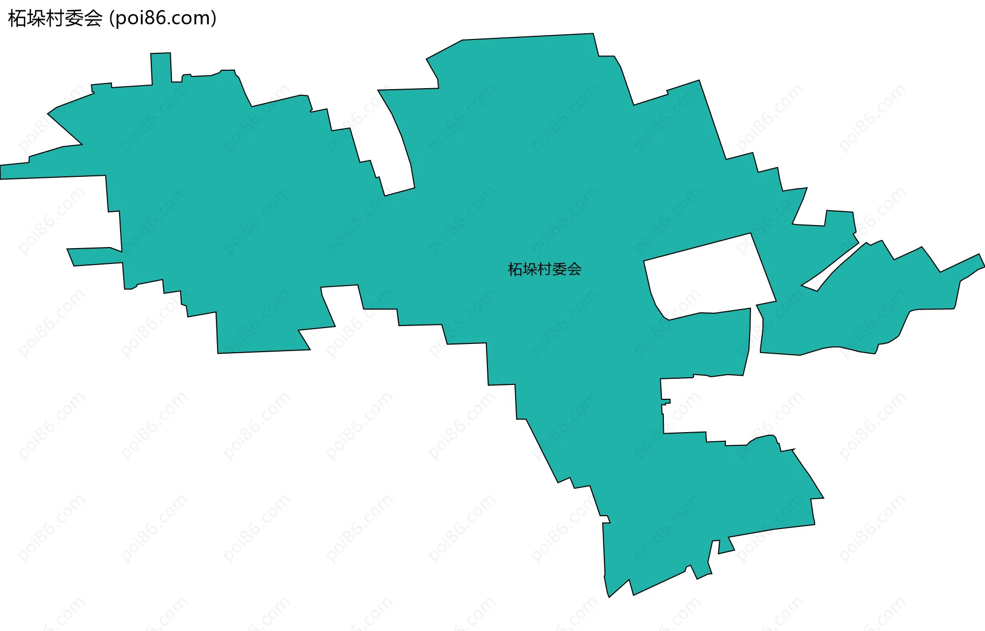 柘垛村委会边界地图