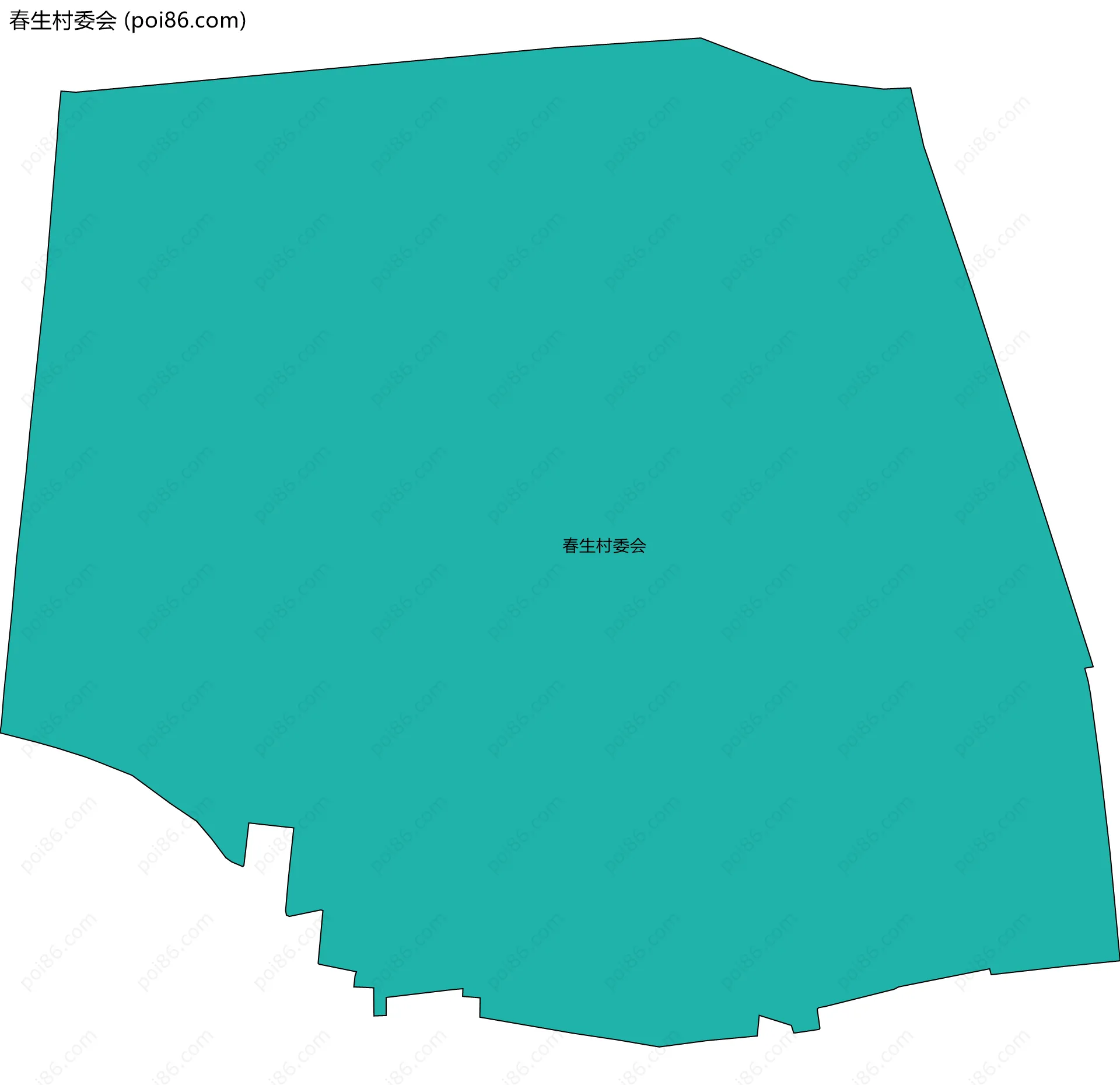 春生村委会边界地图