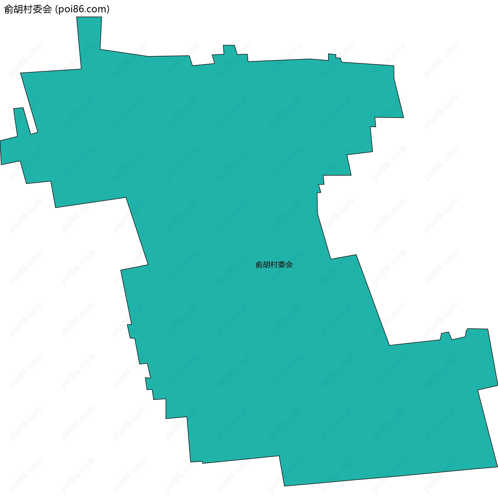 俞胡村委会边界地图