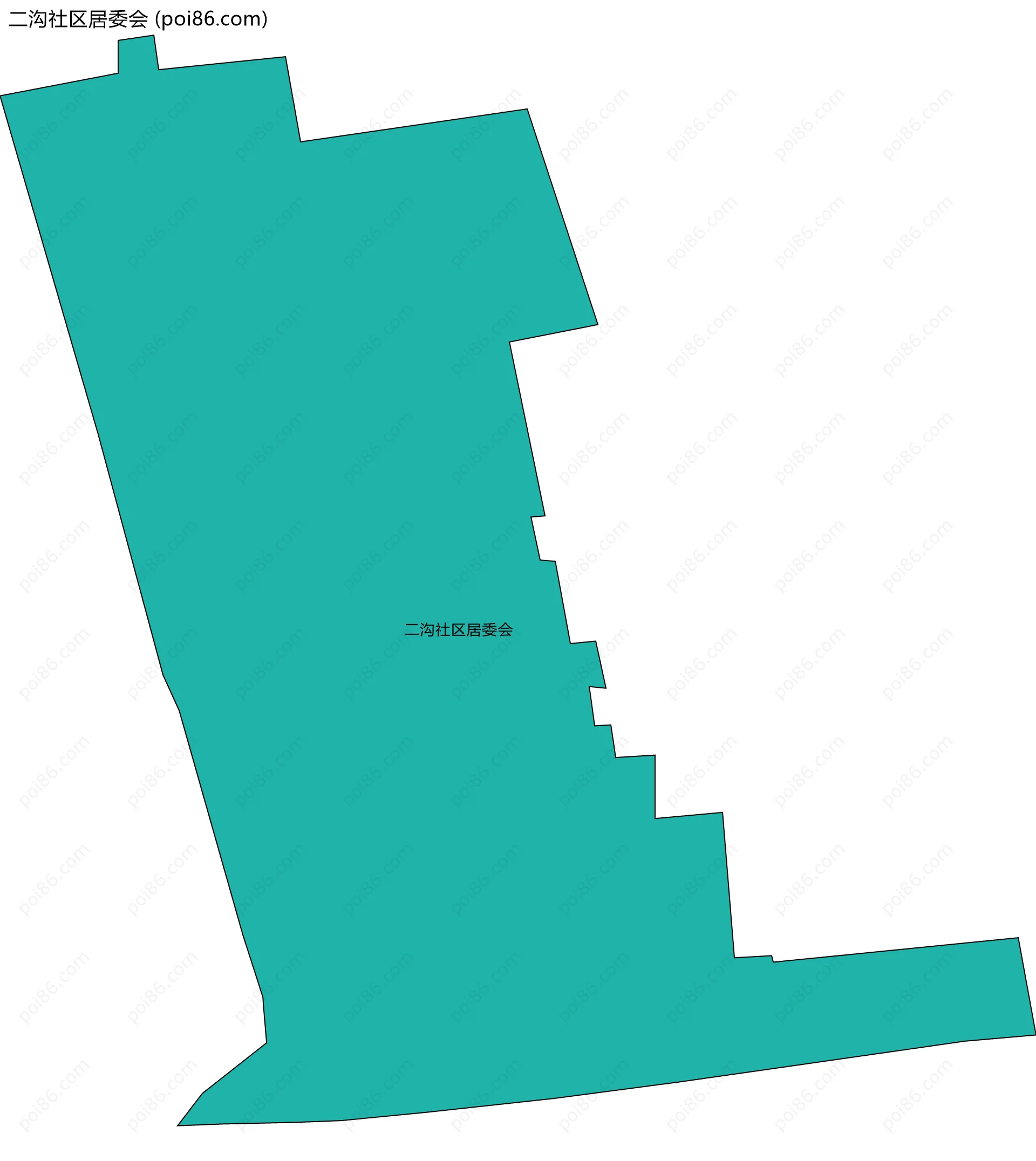 二沟社区居委会边界地图