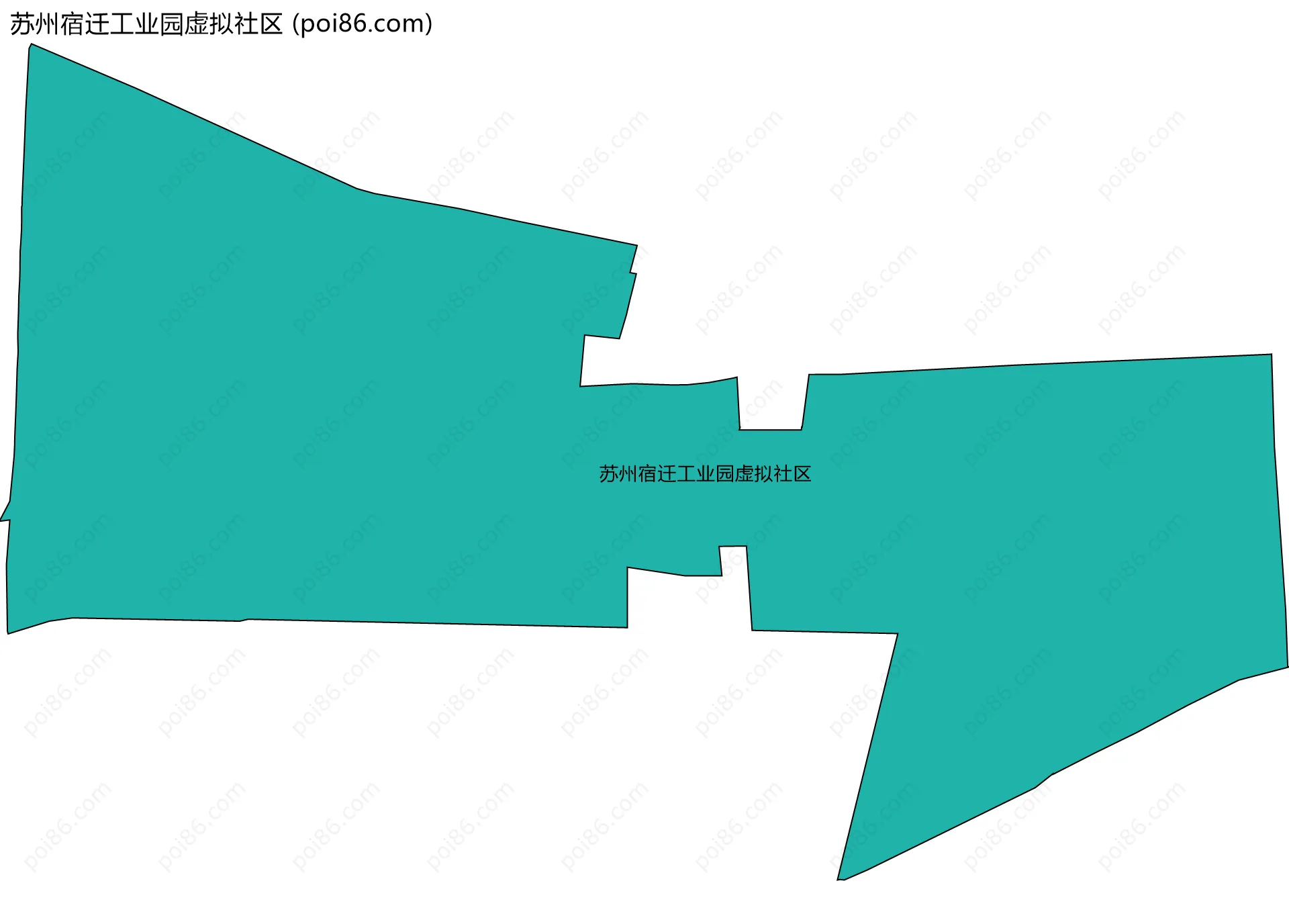 苏州宿迁工业园虚拟社区边界地图