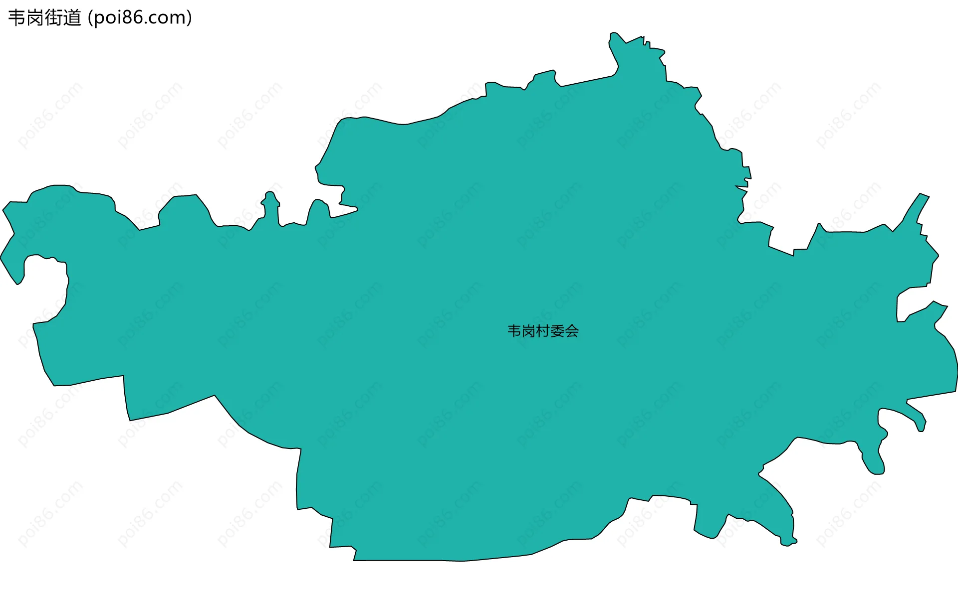 韦岗街道边界地图(五级行政区划)