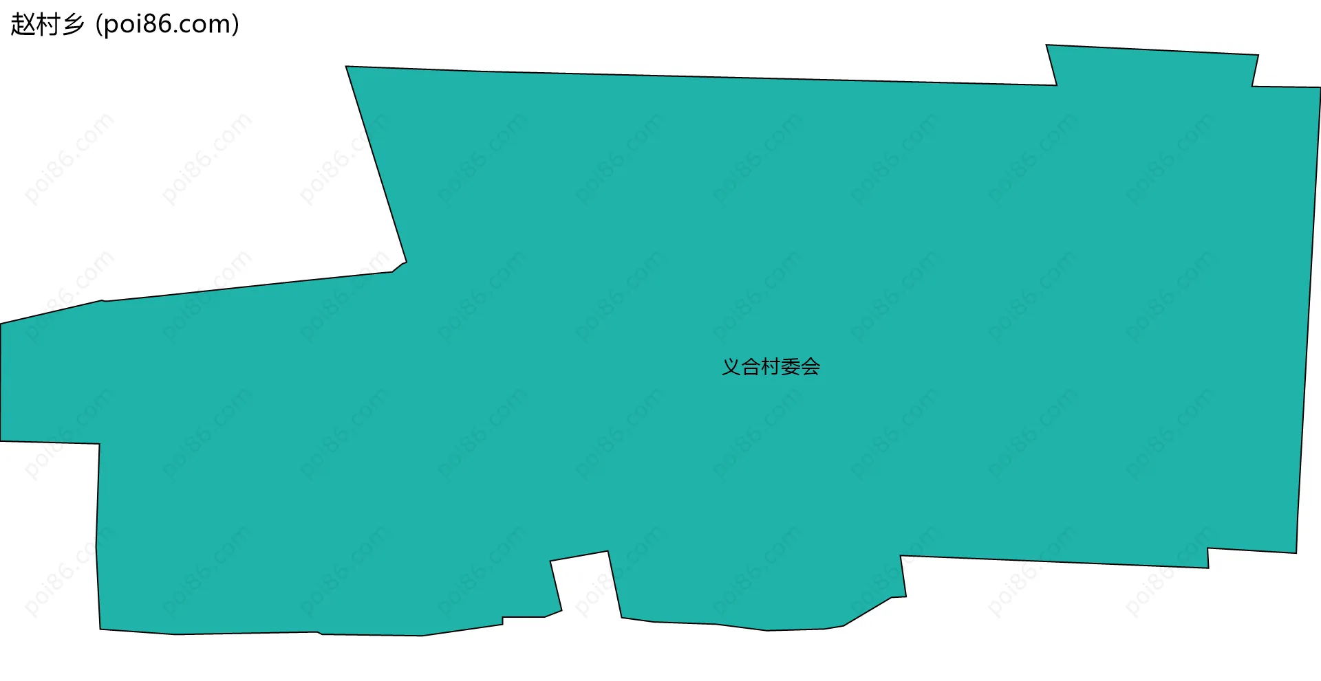 赵村乡边界地图(五级行政区划)