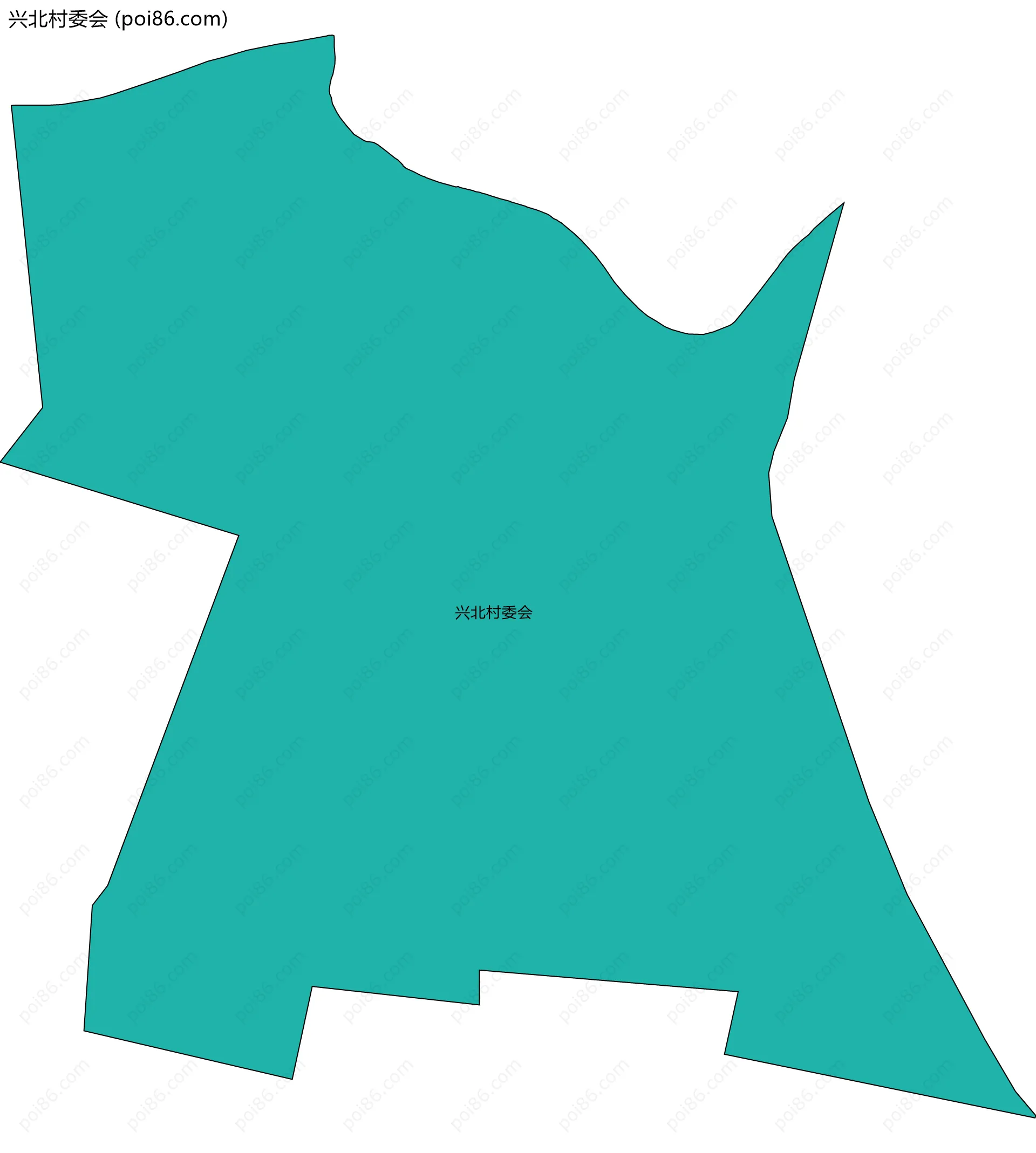 兴北村委会边界地图