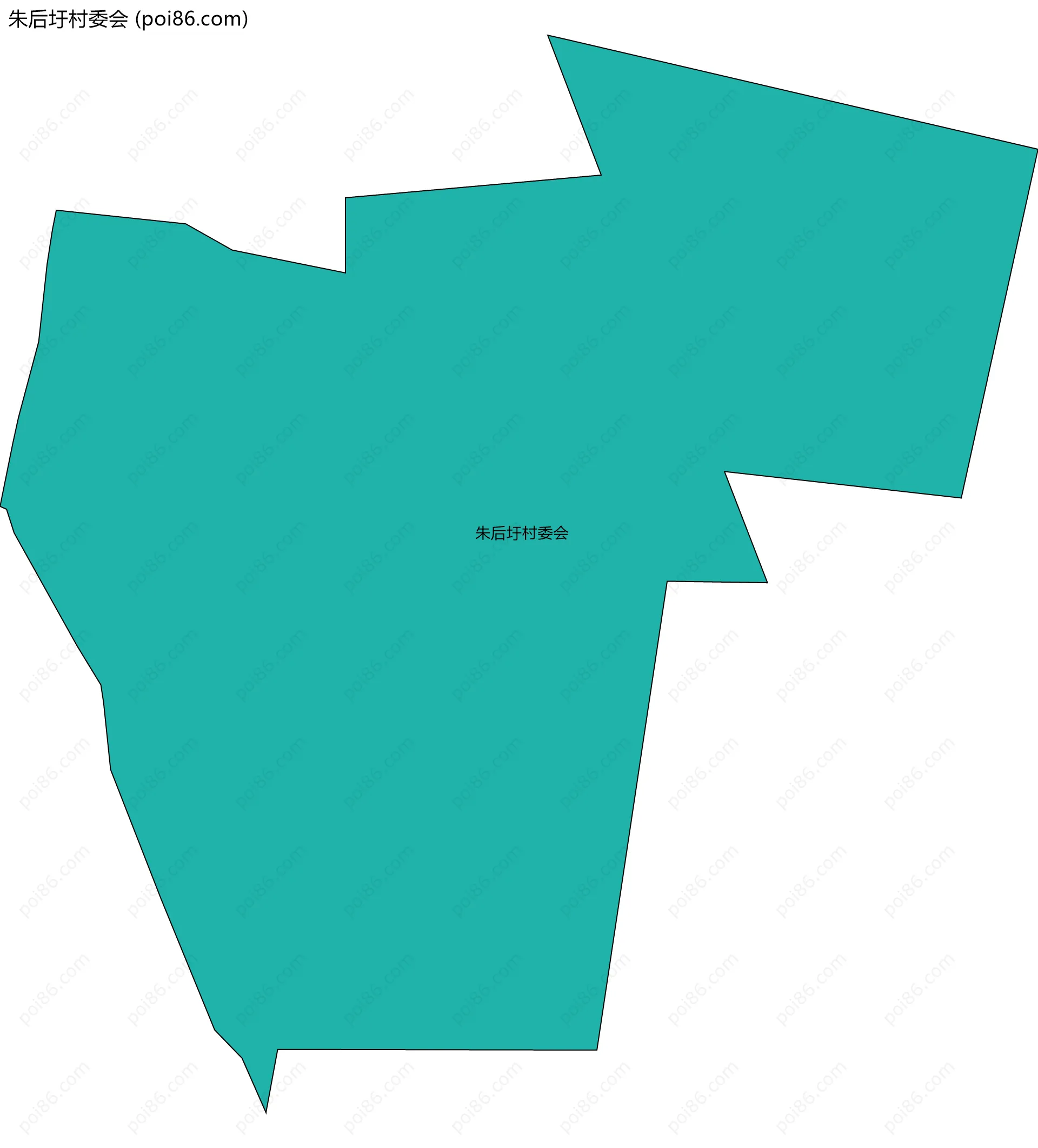 朱后圩村委会边界地图