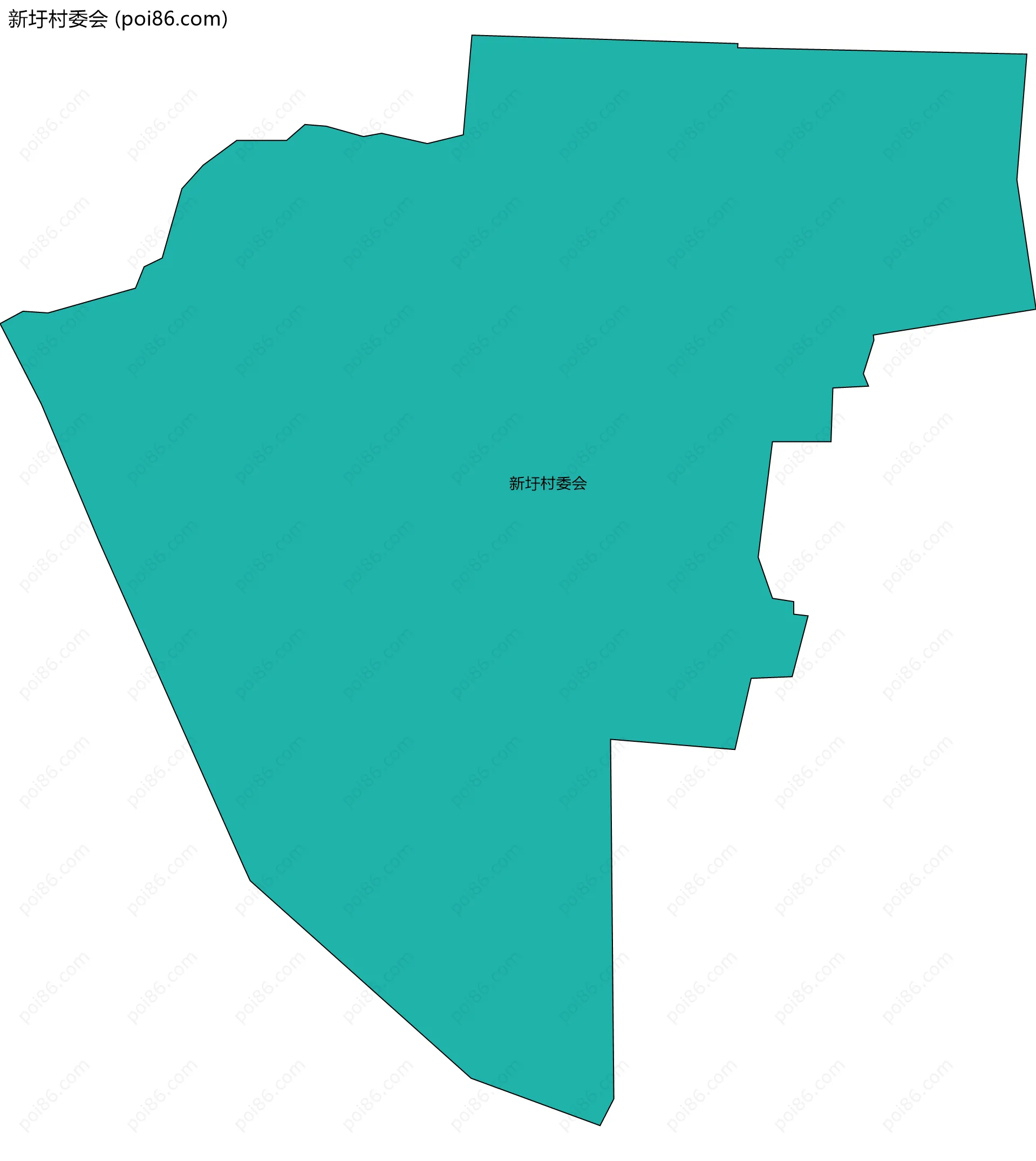 新圩村委会边界地图