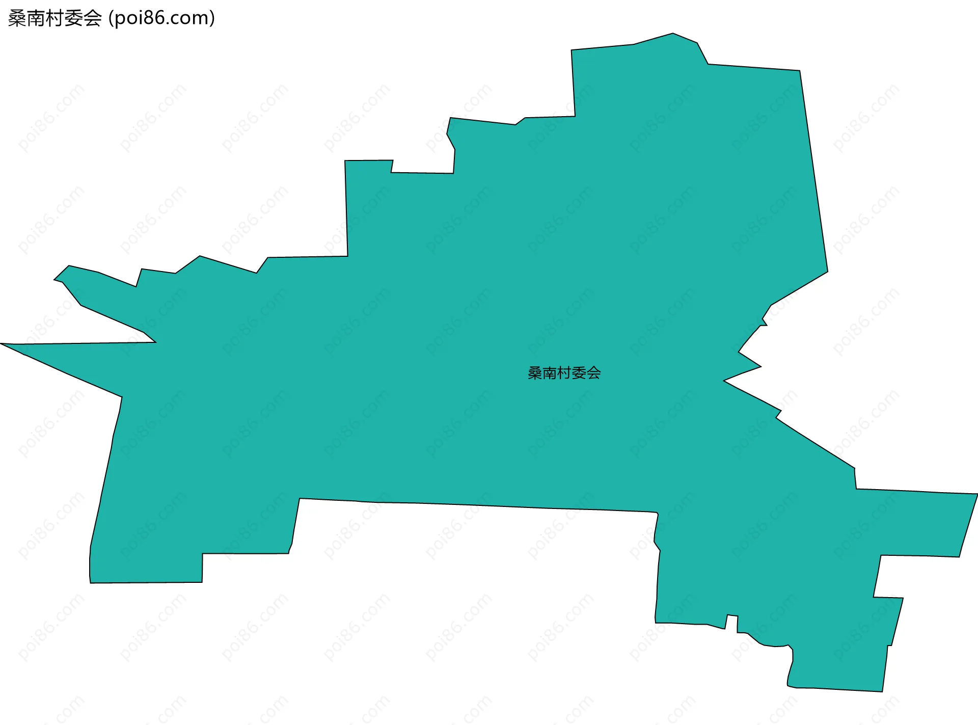 桑南村委会边界地图
