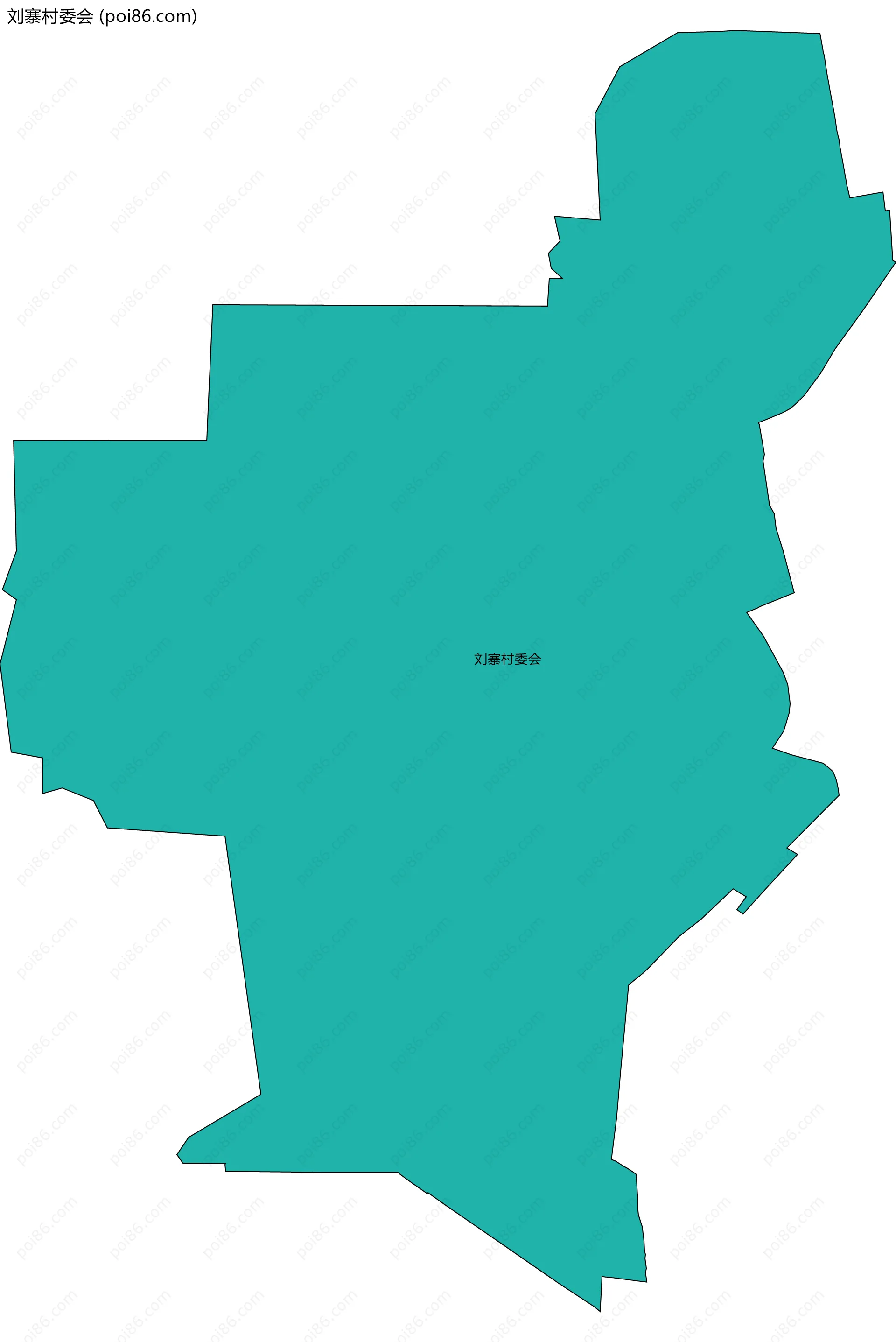 刘寨村委会边界地图